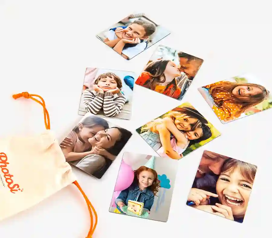 Cuore Calamita personalizzata con foto e nomi - kit da 4 pezzi