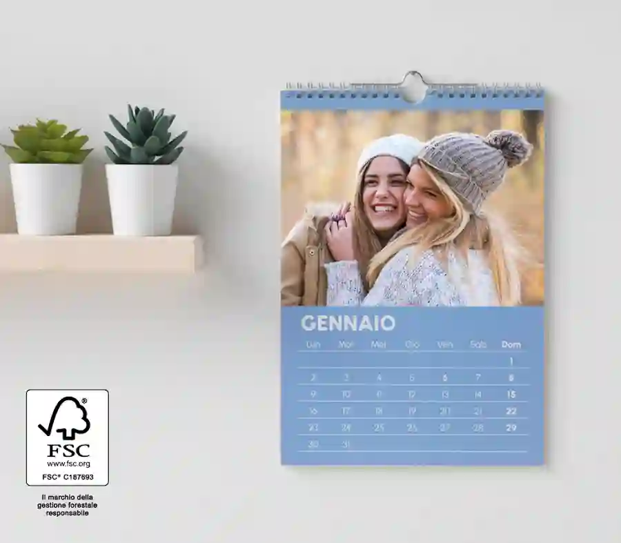 AL PRODUCTION Calendario Personalizzato con Foto in Tela Canvas - Idea  Regalo Festa del papà