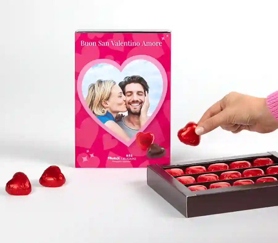 Regalo San Valentino: Cioccolatini Majani personalizzati