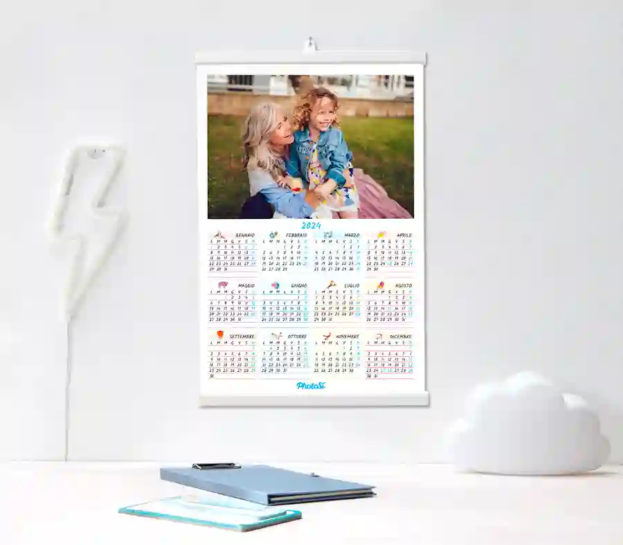 Calendario annuale 2024 personalizzato - tema Amore calendario da