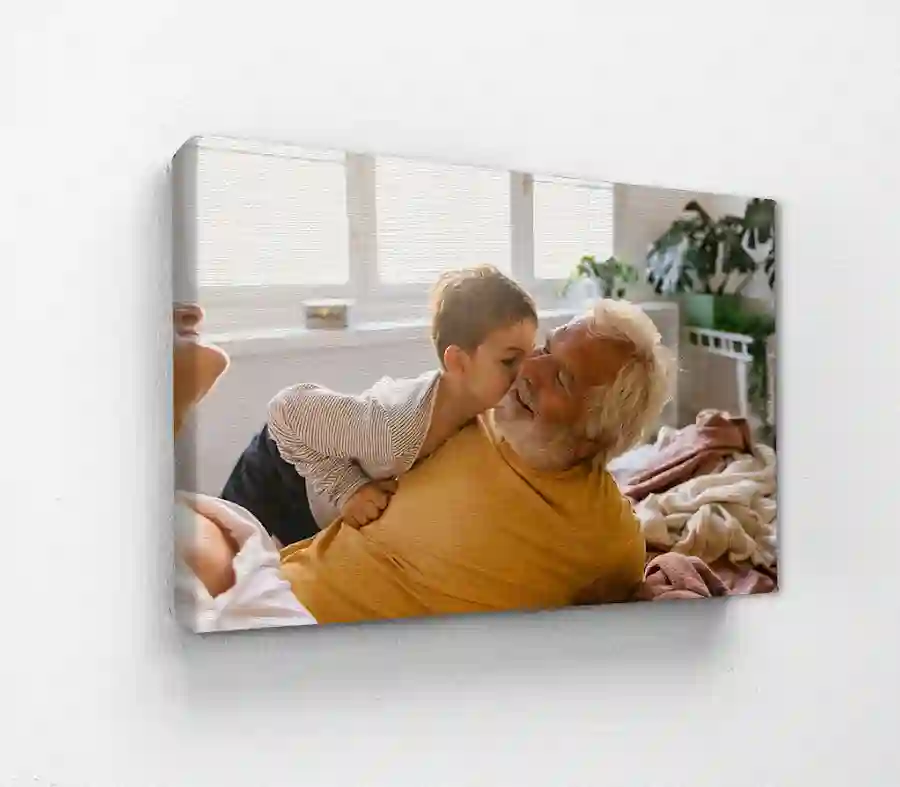 Quadro in tela regalo per la nonna, personalizzato con foto e dedica