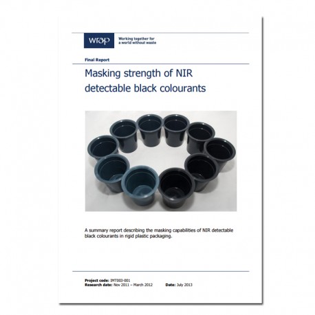 Masking strength of NIR detectable black colourants