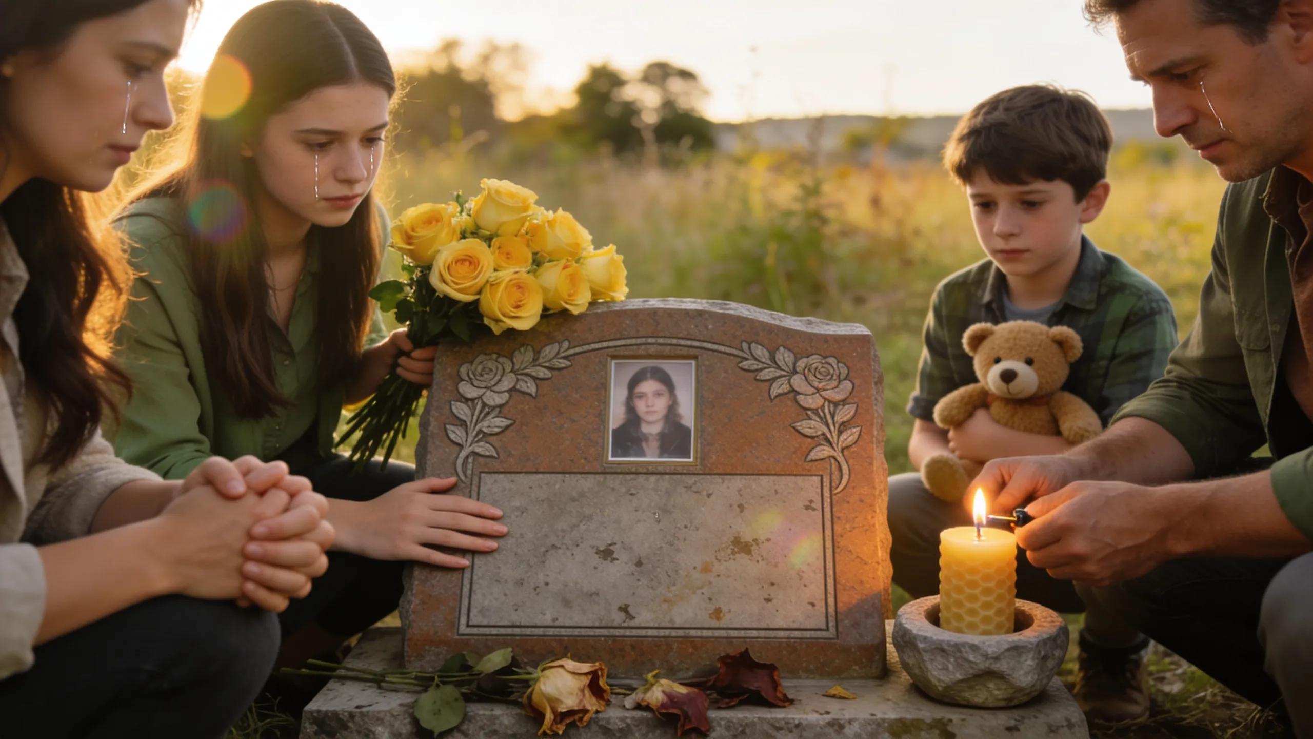Explore Custom Grave Markers That Honor Loved Ones 3 Family visiting a custom grave marker, expressing emotion and connection