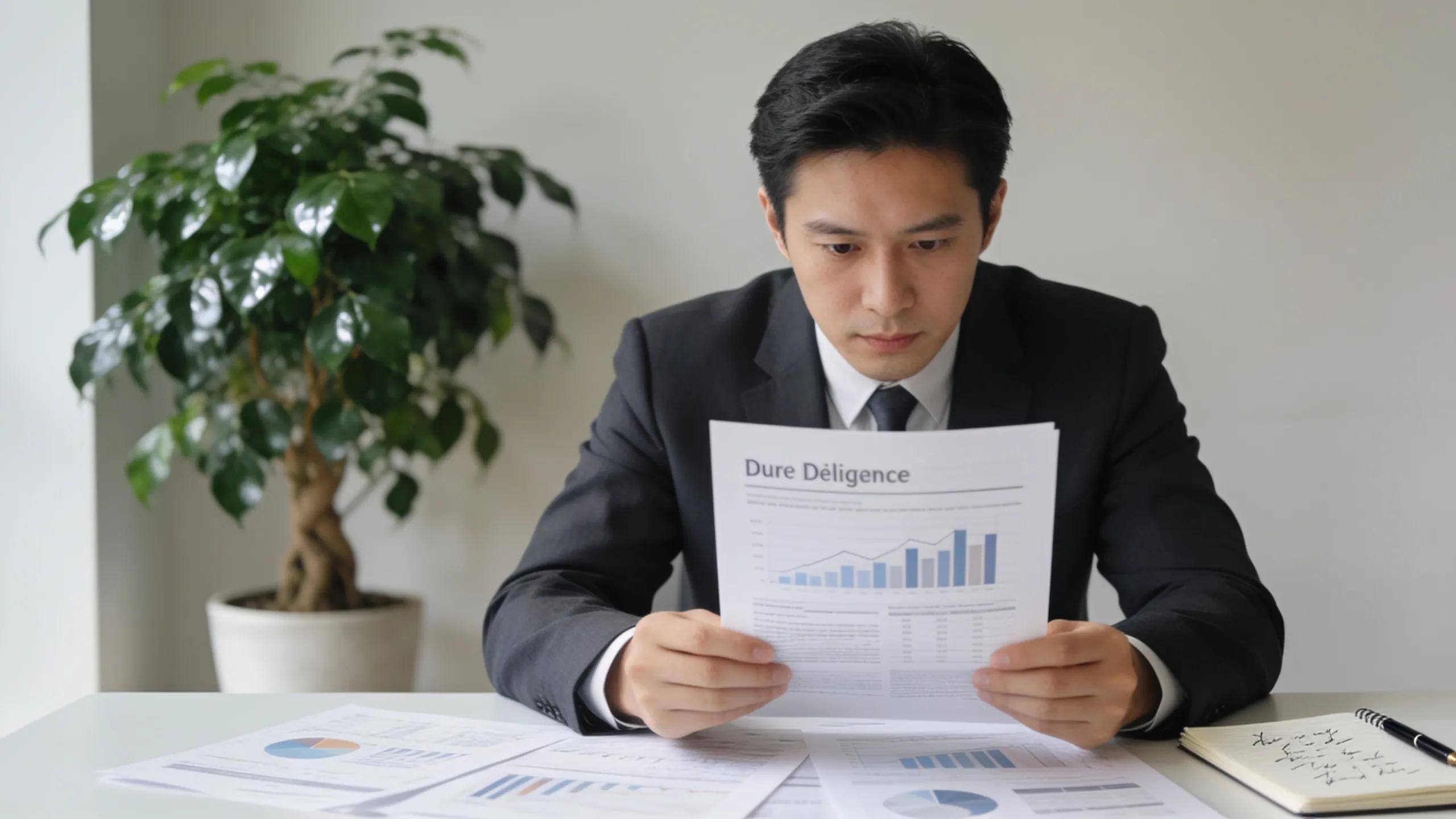 Investor conducting due diligence and market analysis for syndication investments