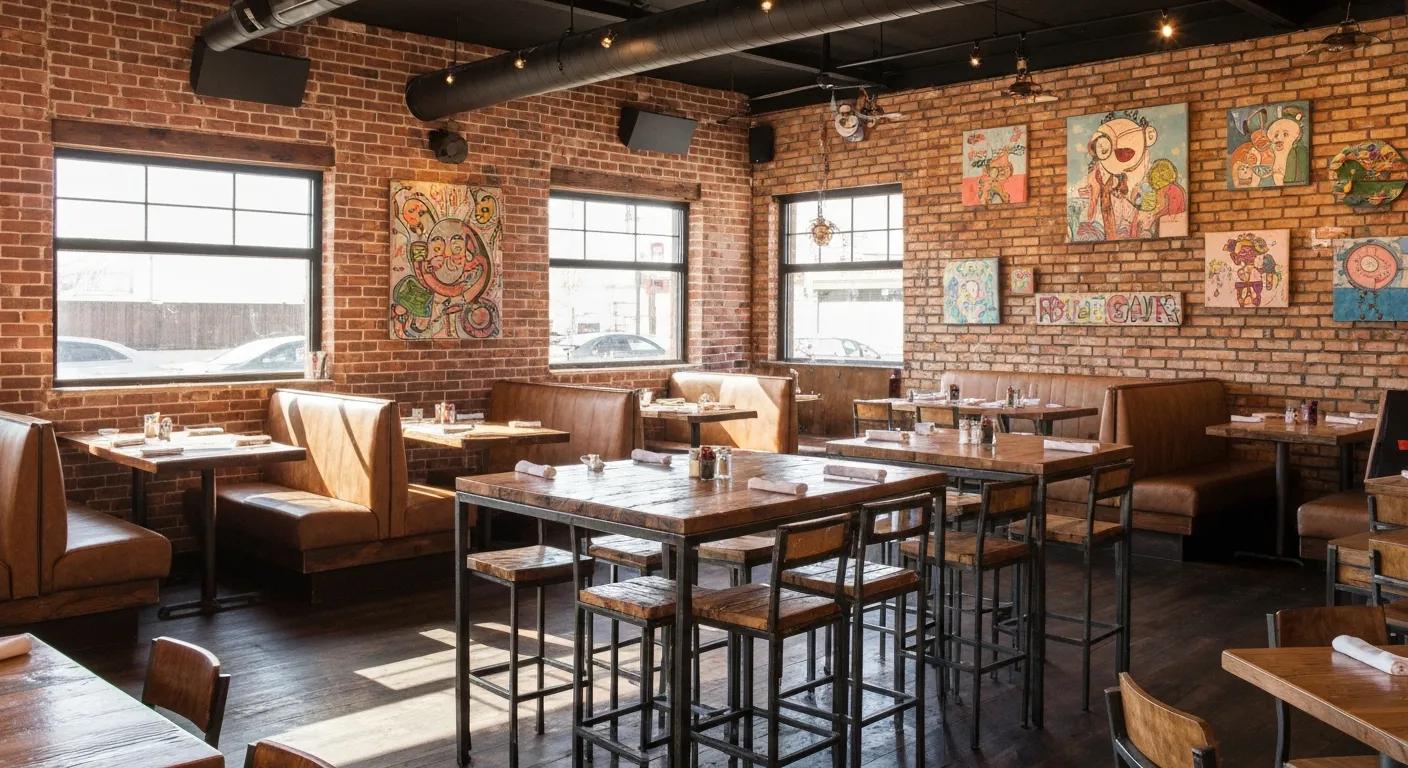 create an image of an interior of a resturant that would be in boise, ID