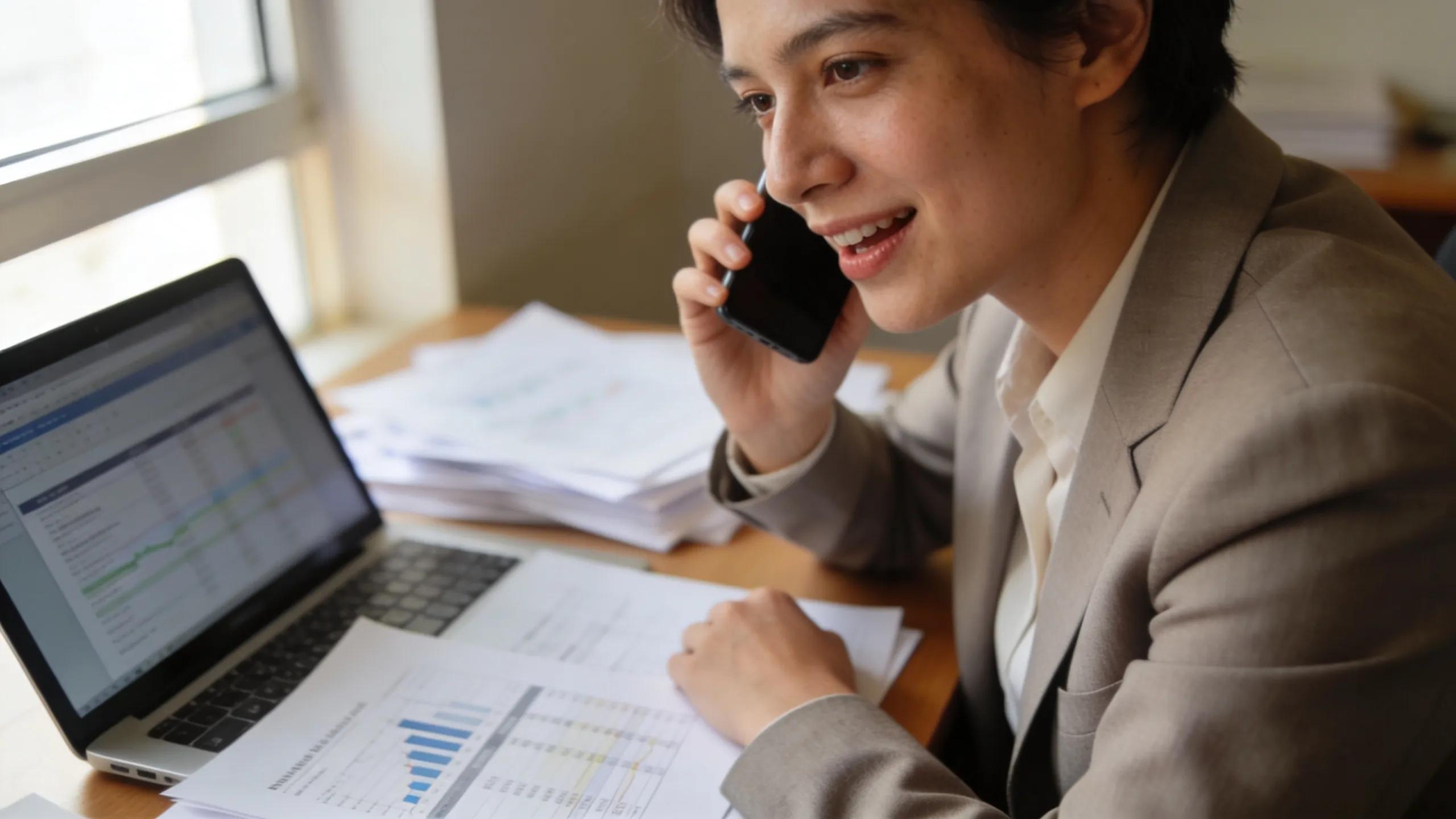 Business owner and lender reviewing application steps for a credit line