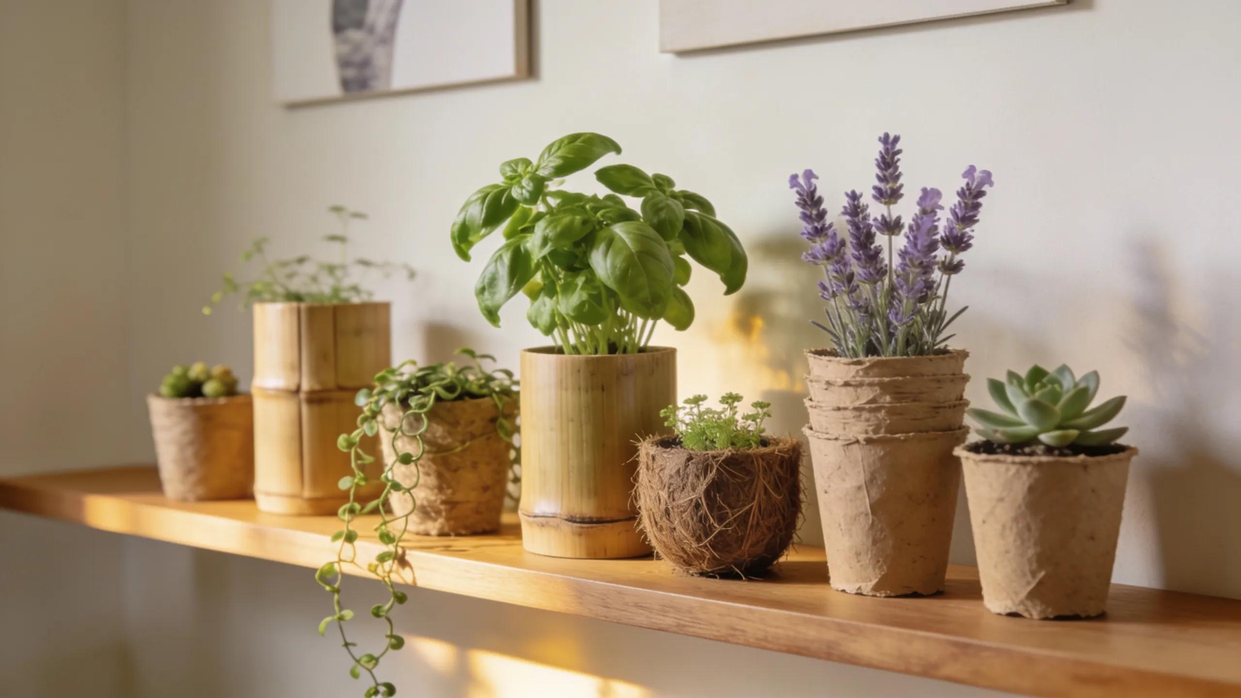 Sustainable container gardening practices showcasing eco-friendly materials and design trends