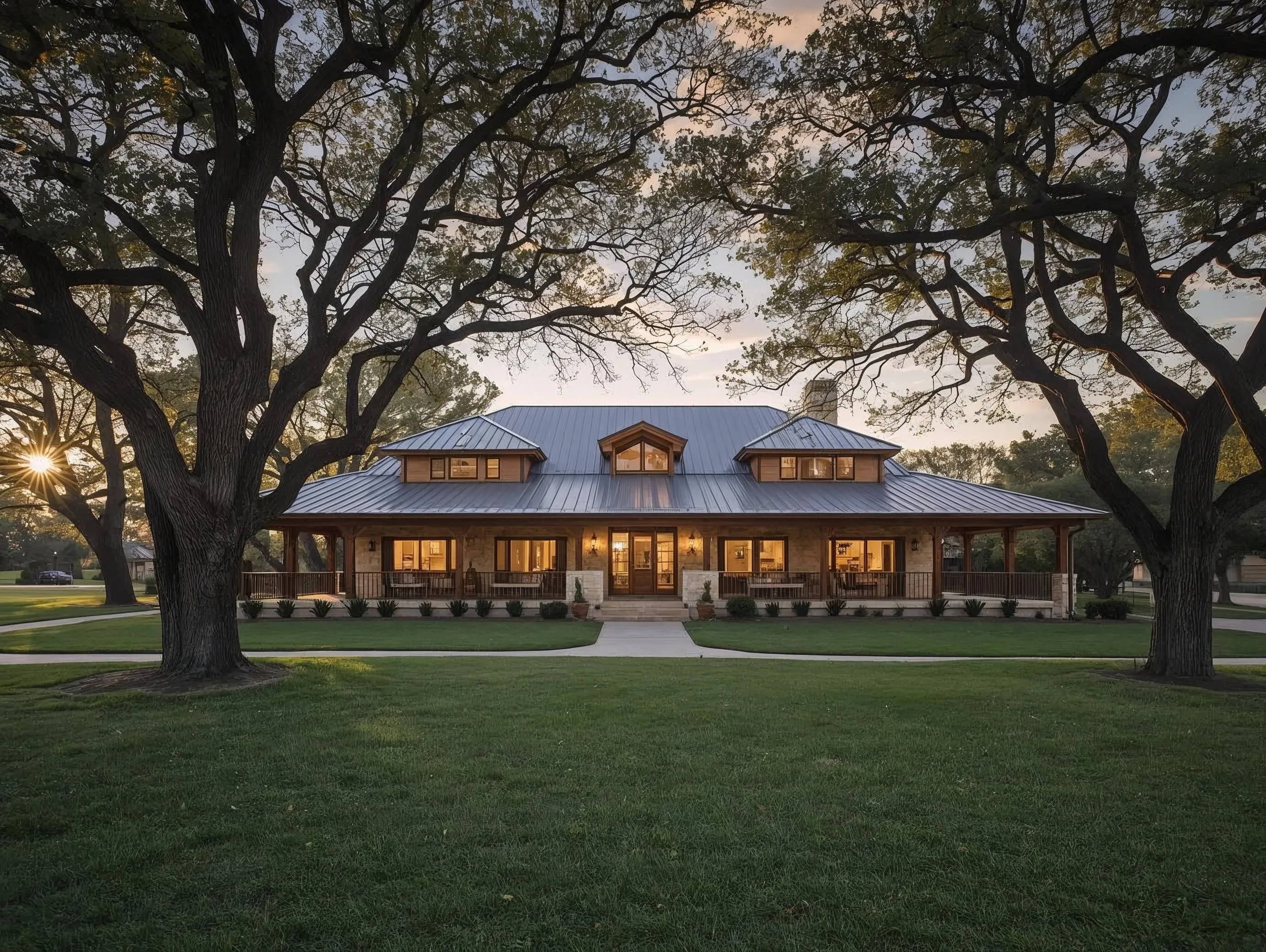 Scenic view of luxury properties in Smithville, Texas, highlighting the local real estate market