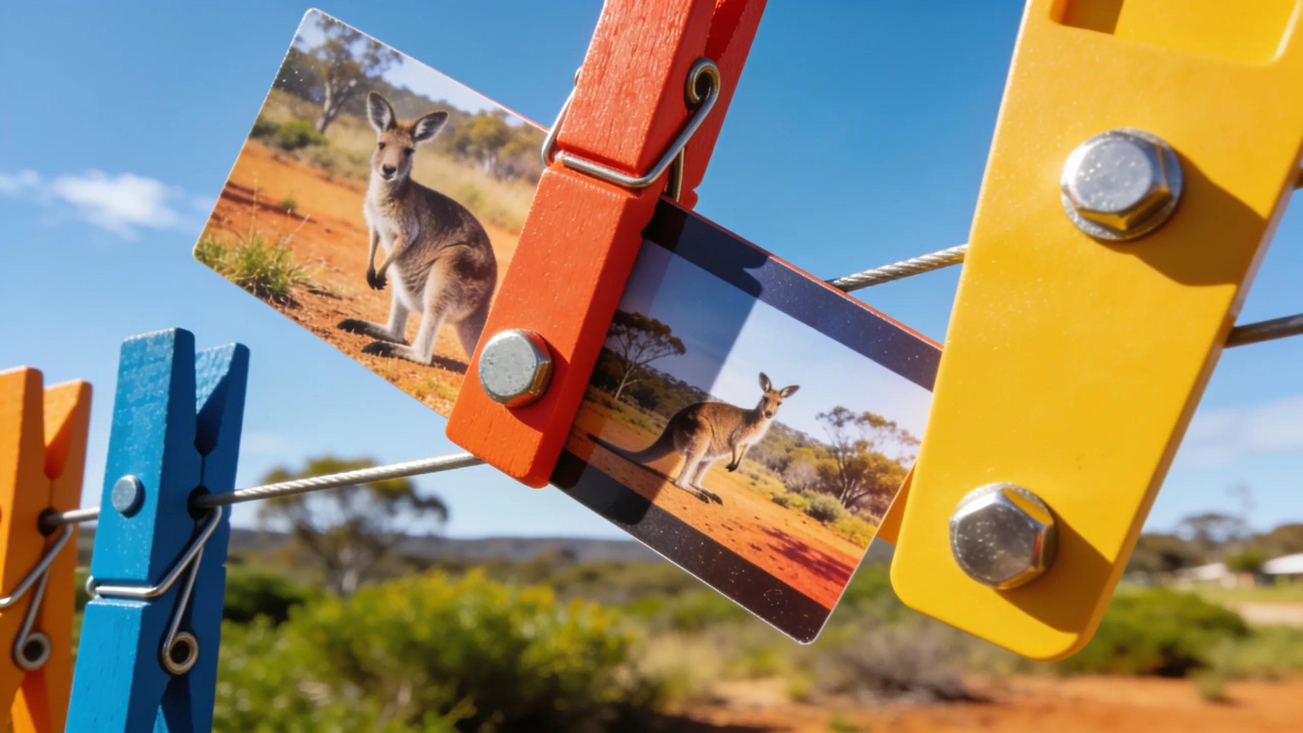 Close-up of durable photo magnets displayed outdoors, illustrating their resistance to fading in sunlight