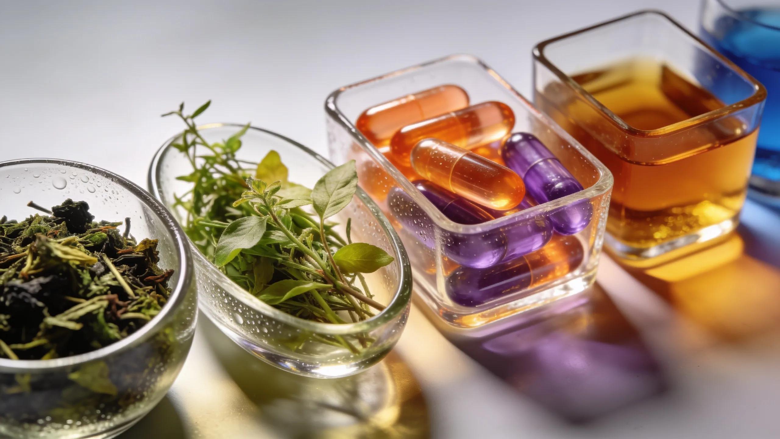 Visual representation of key ingredients in nootropic energy shots like Bacopa Monnieri and L-Theanine