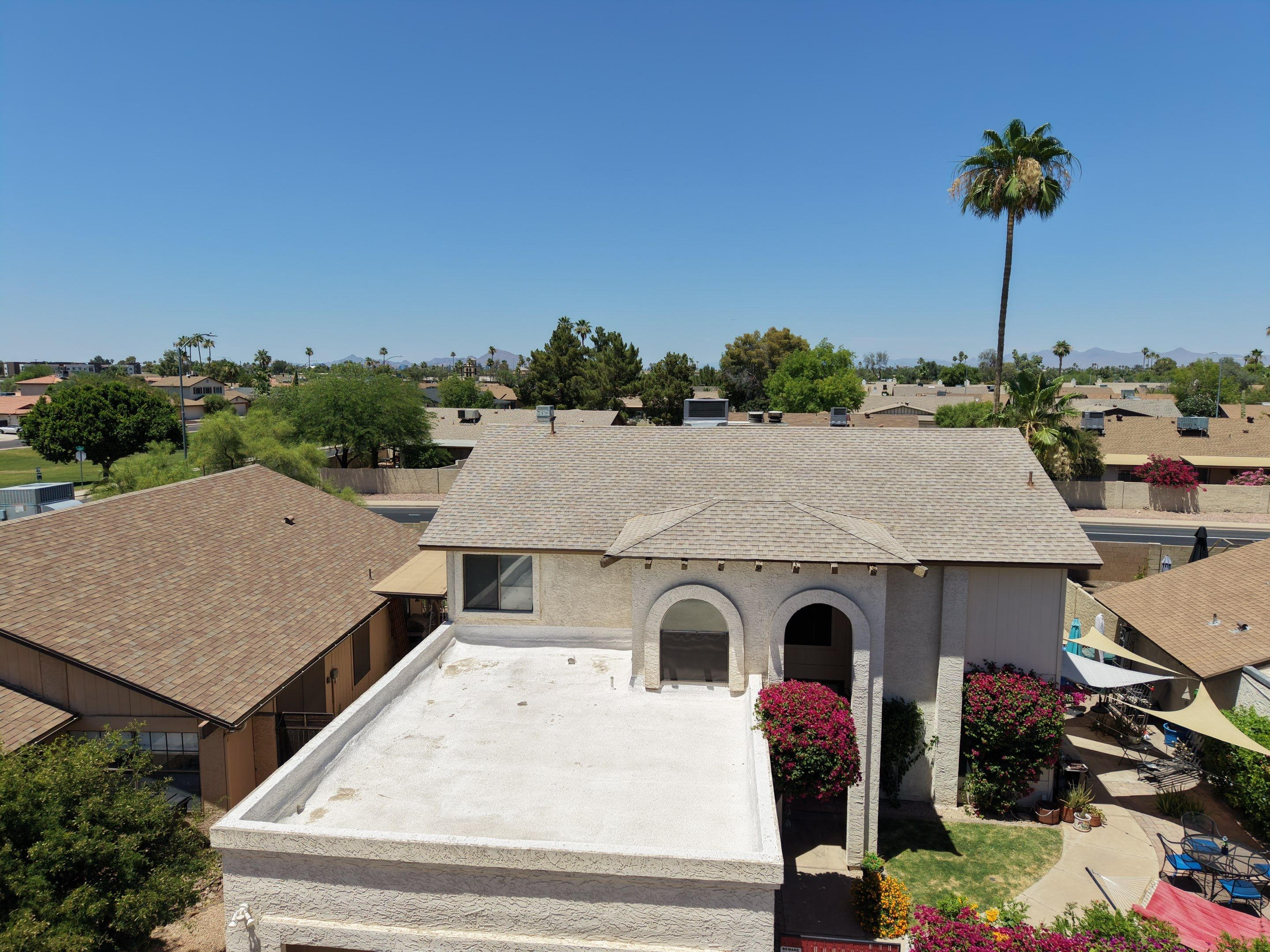 After: recoated flat roof in Mesa, AZ