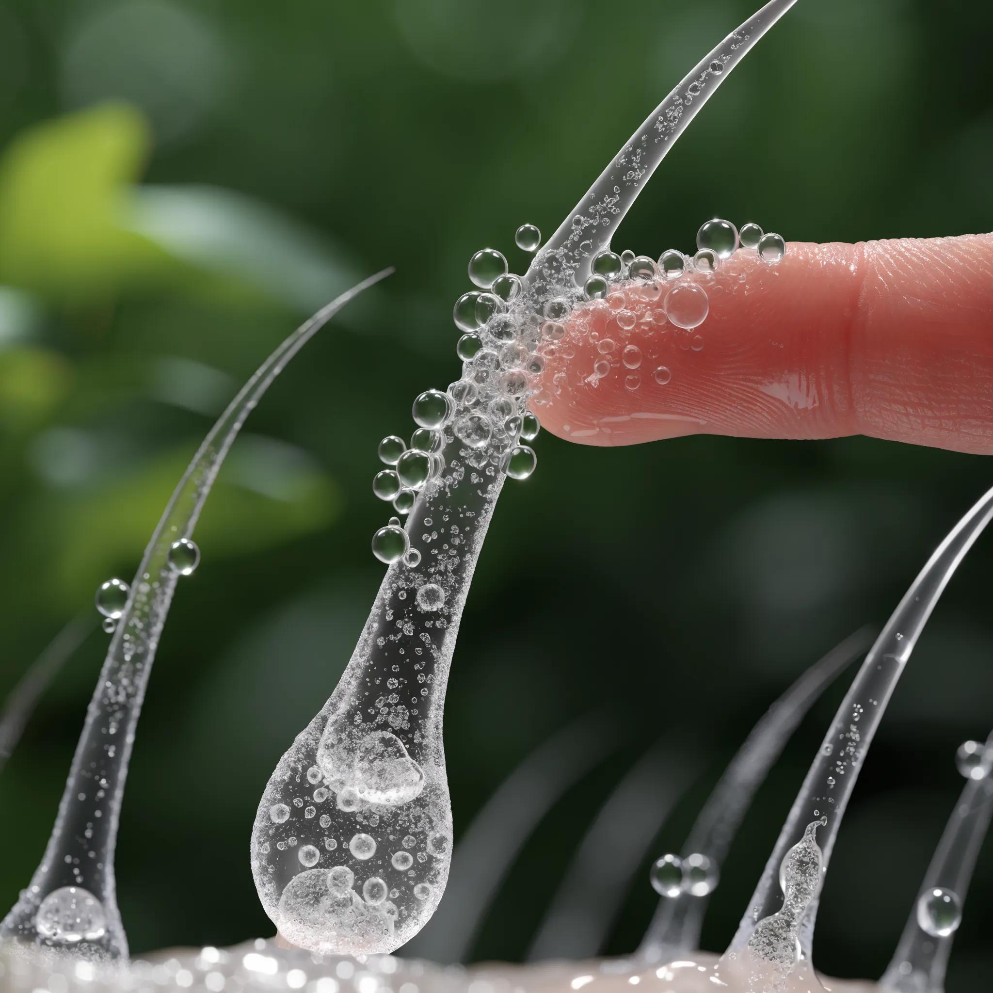 Hair follicle therapy involving exosomes symbolizing regrowth and rejuvenation
