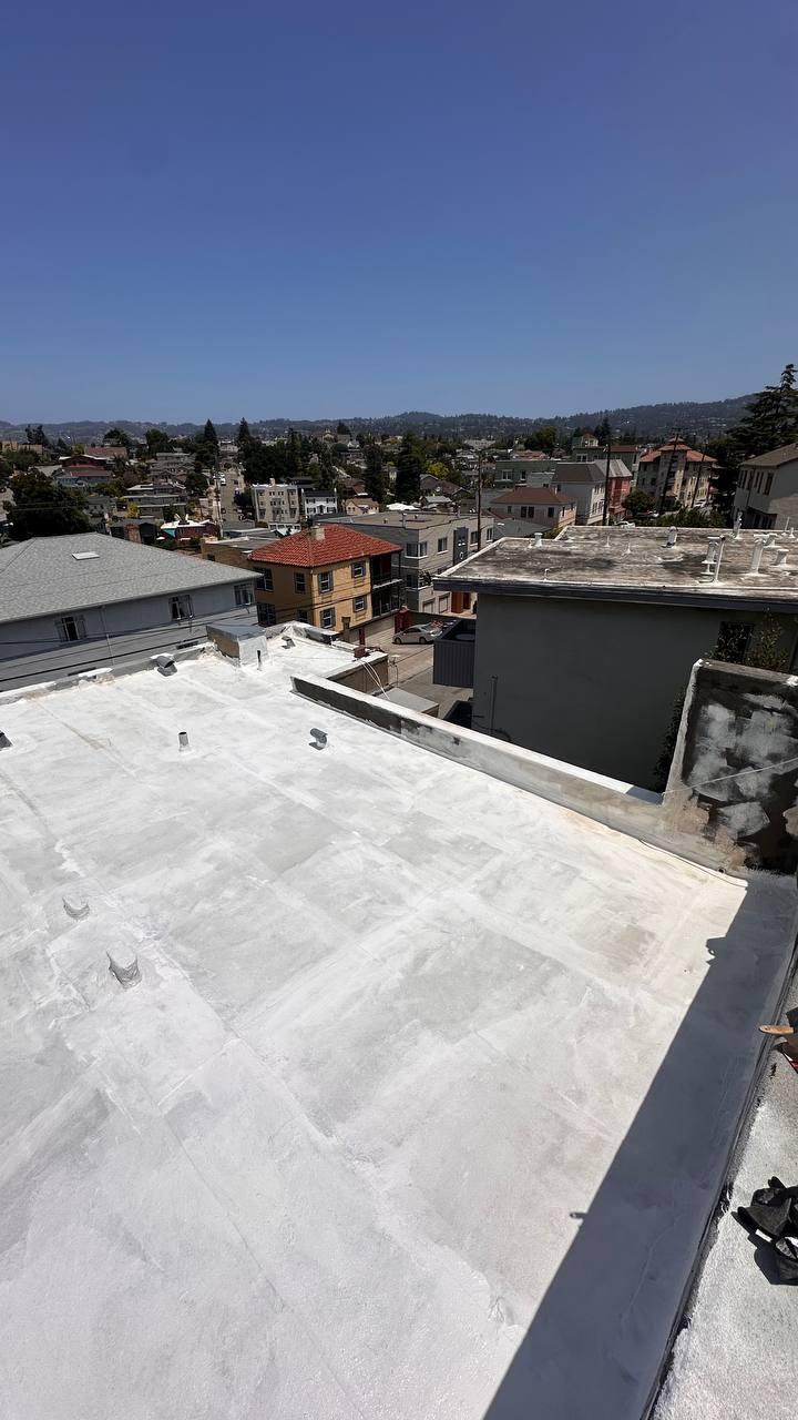 ### Main Subjects - Rooftop View - Surrounding Buildings ### Notable Features - White Coated