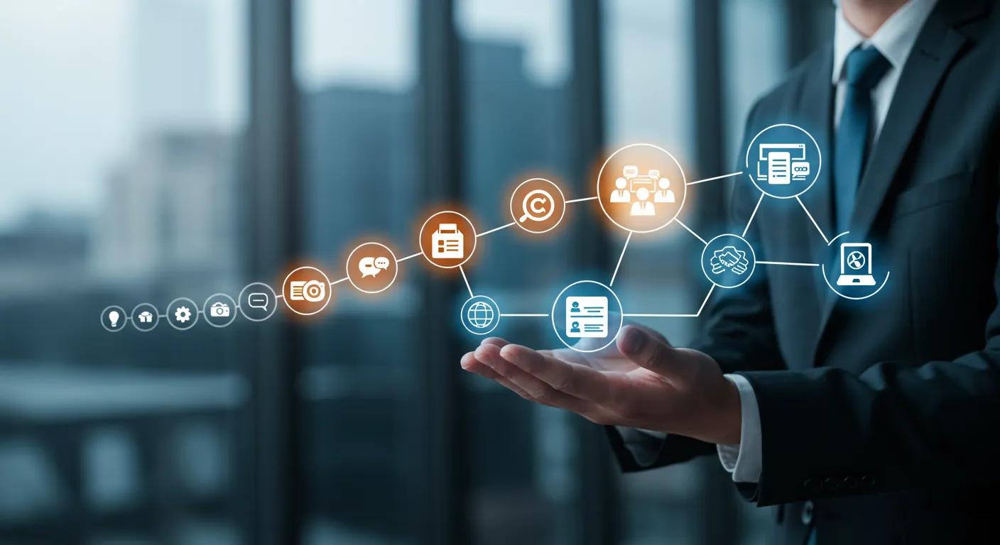 Visual representation of the benefits of B2B content syndication, highlighting growth and collaboration