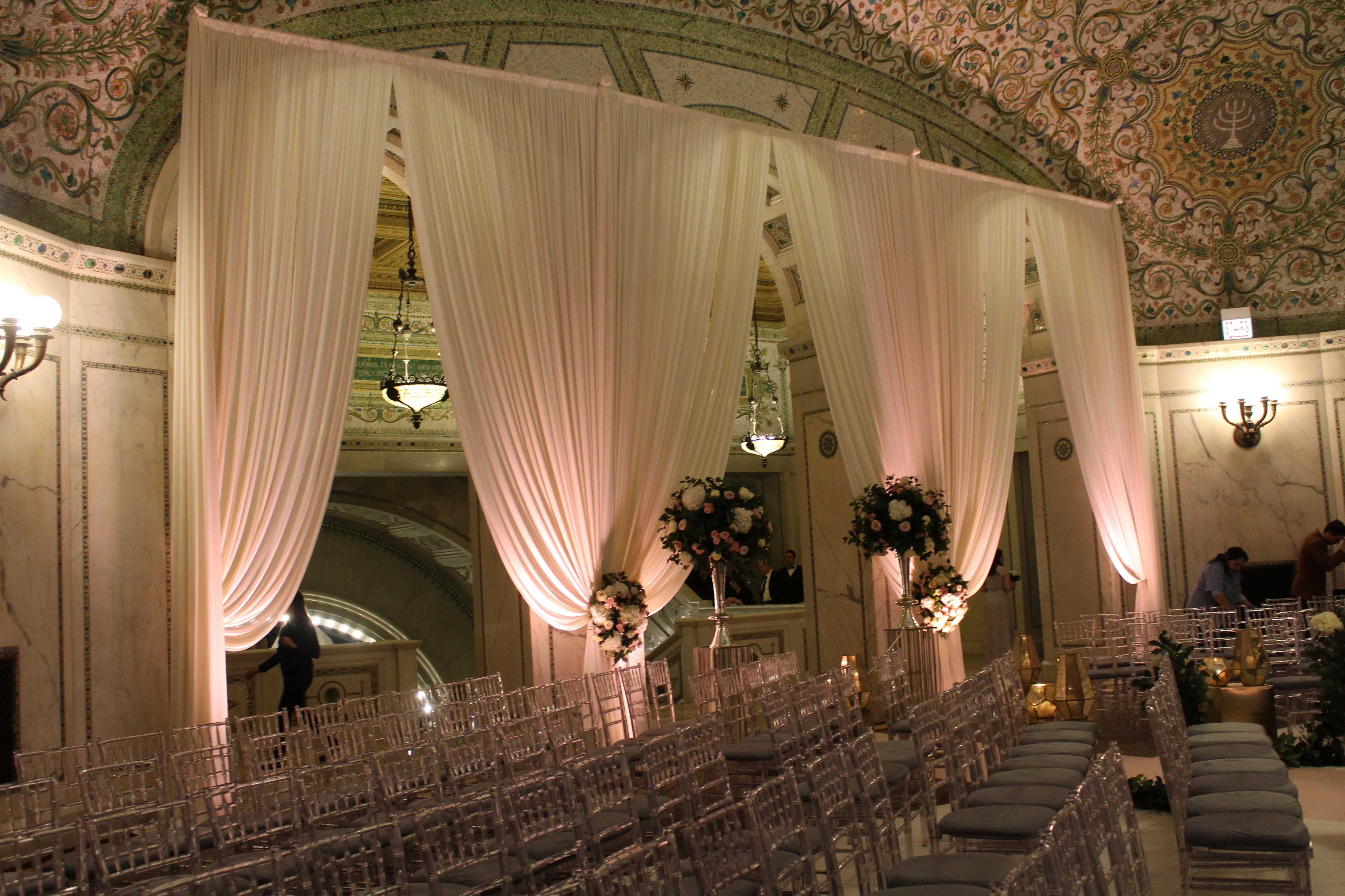 Luxury stage lighting and draping in Chicago