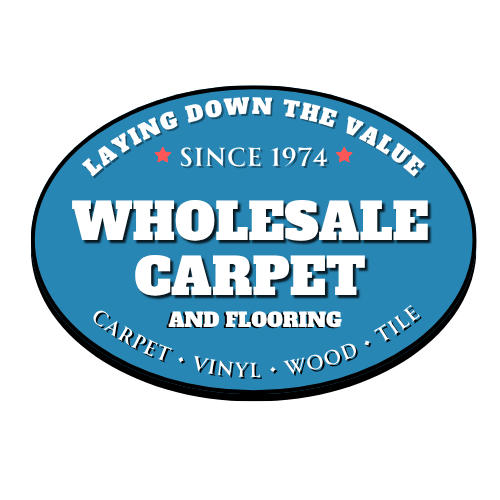Wholesale Carpet and Flooring logo, laying down value since 1974.
