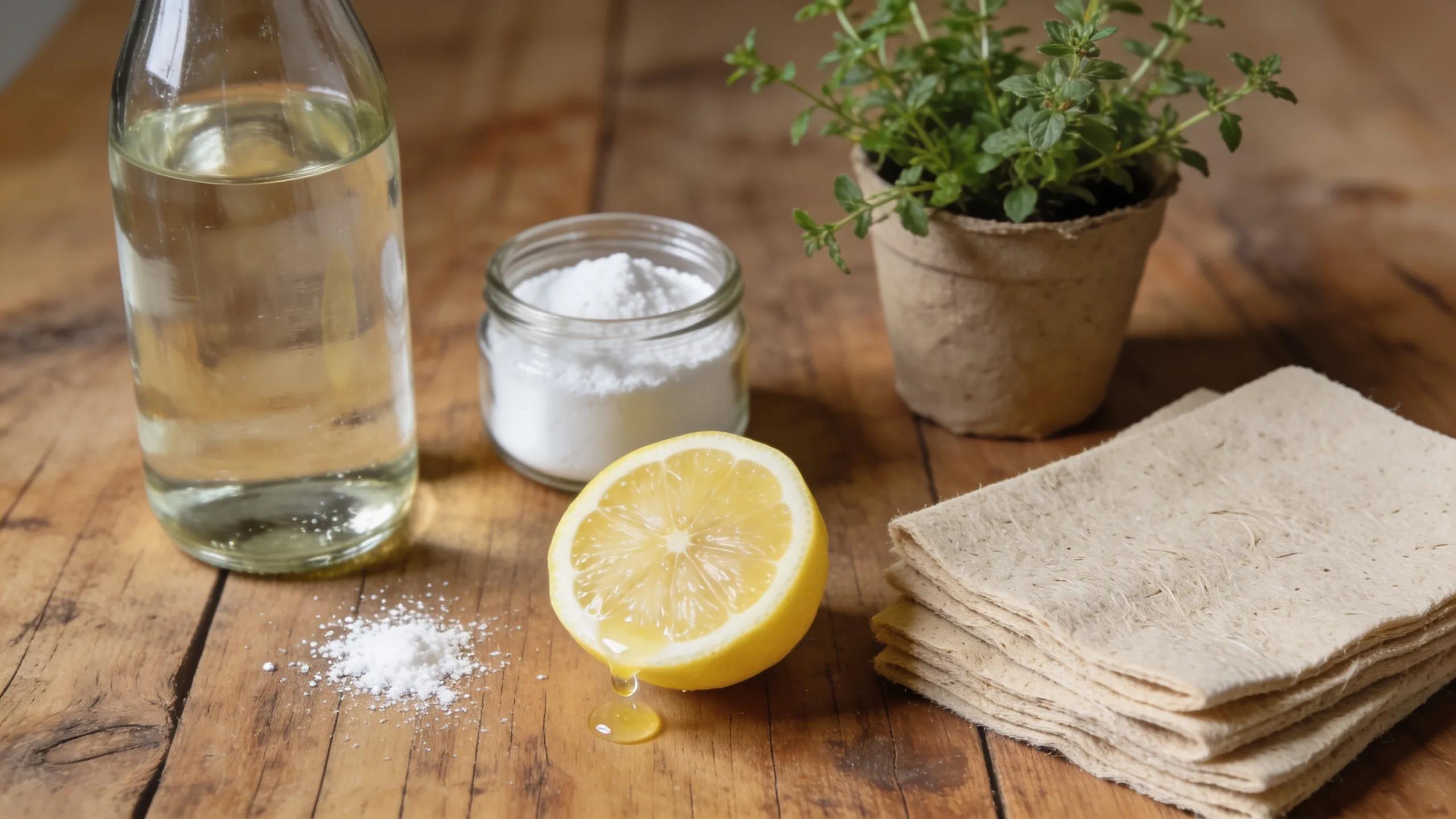 Natural cleaning products for glass air fryers displayed elegantly, promoting eco-friendly cleaning solutions