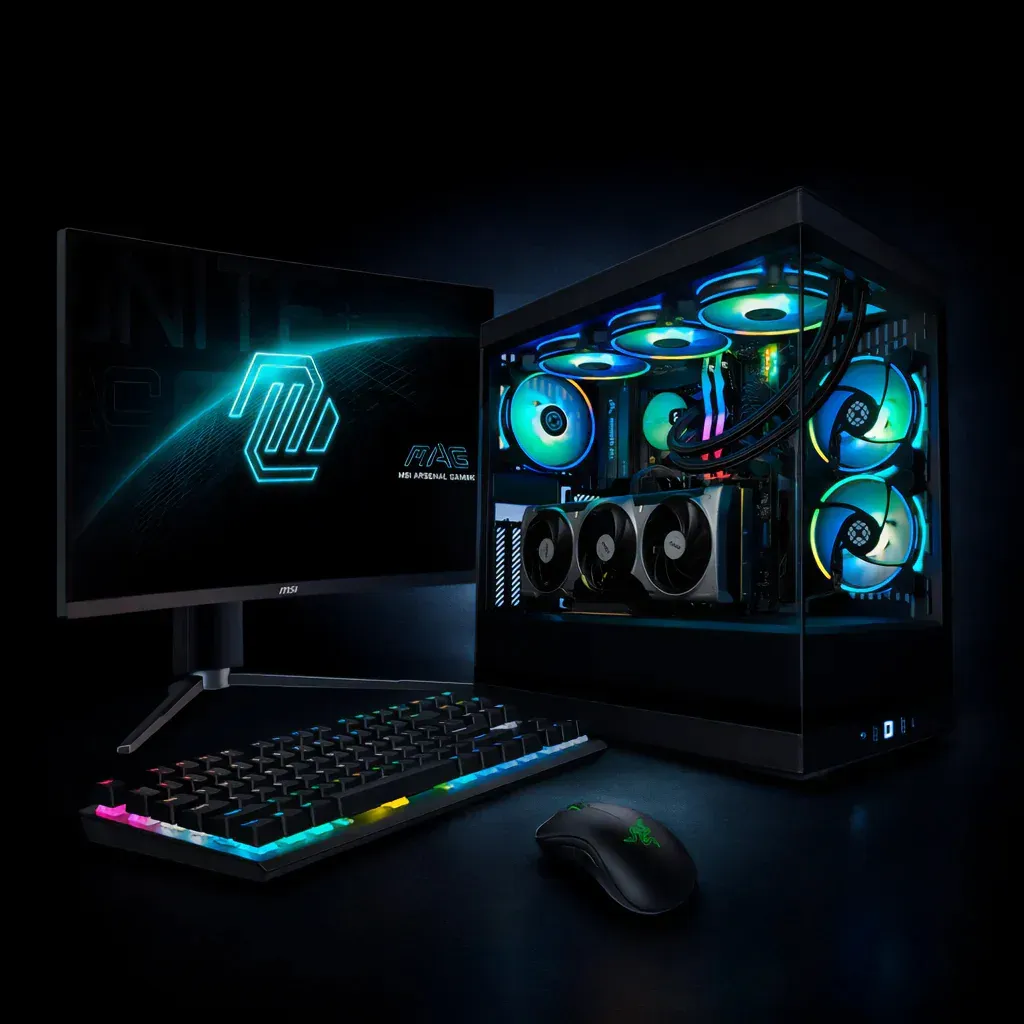 Close-up of high-performance gaming laptop hardware showing GPU and cooling systems, highlighting capabilities for creators