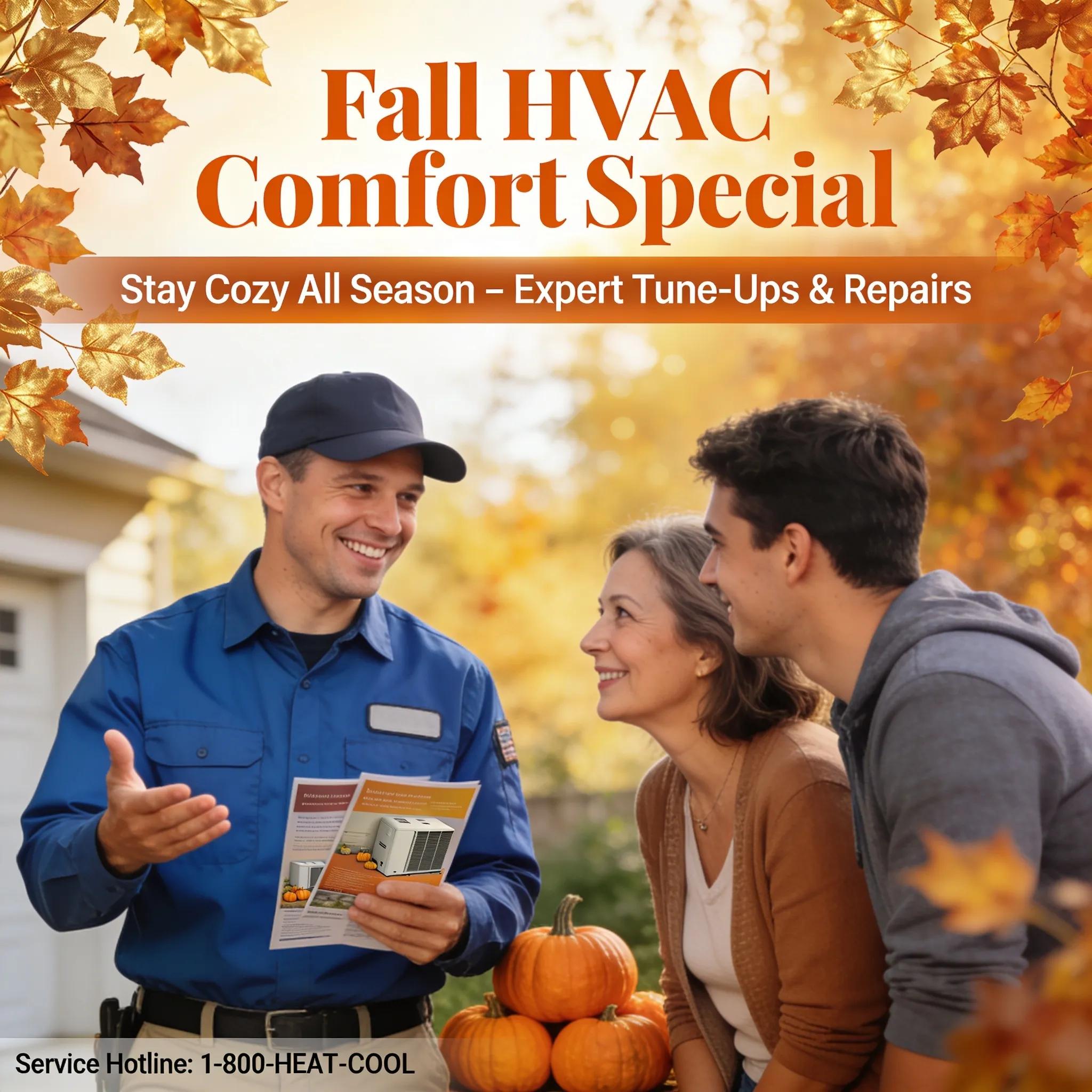 HVAC professional engaging with customers outdoors during seasonal campaign