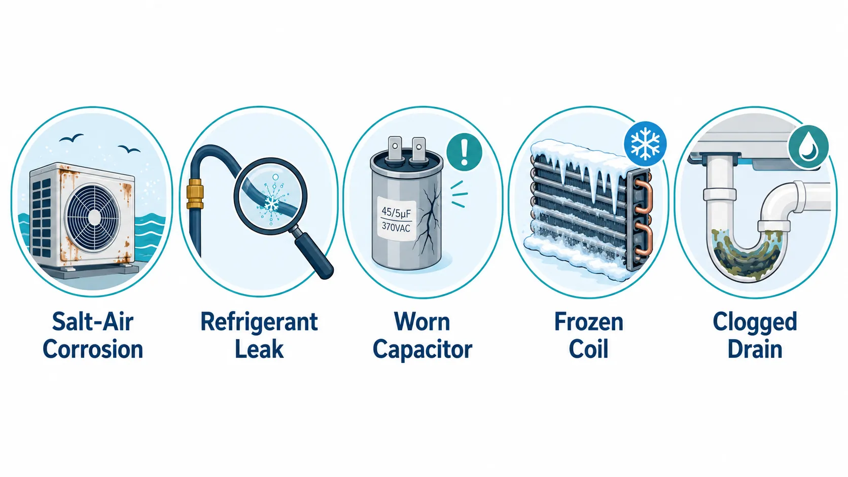 Common causes of AC repair in coastal Sussex County homes
