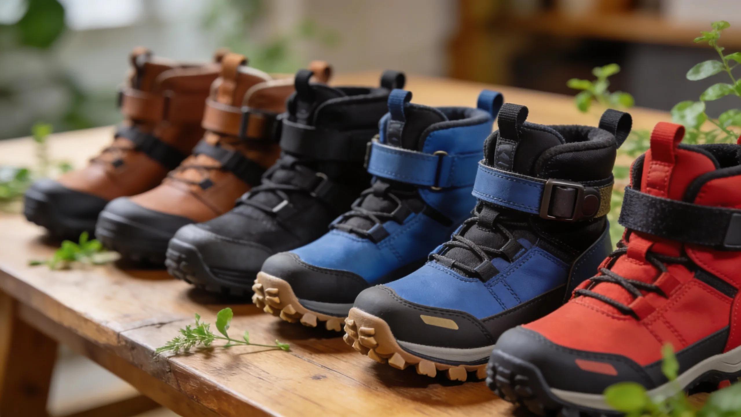 Variety of dog hiking boots highlighting different styles and features for appropriate paw protection
