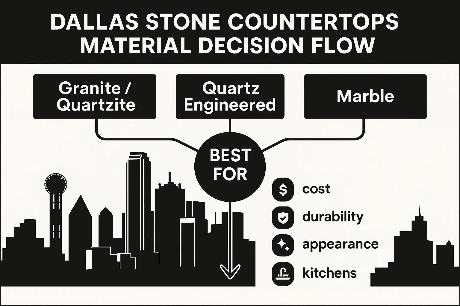 Dallas stone countertop material best uses for Dallas home owners - Dallas Granite Installers, Dallas TX