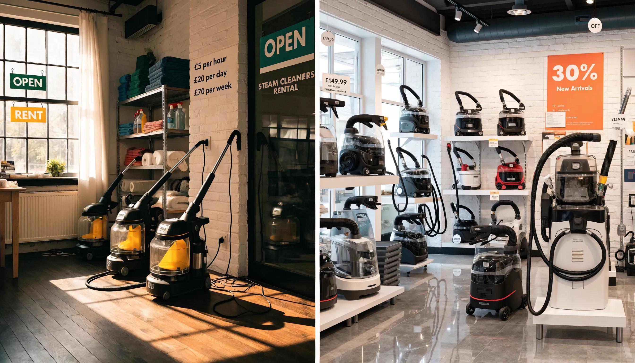 Comparison of steam cleaner rental and purchase options in a Melbourne setting