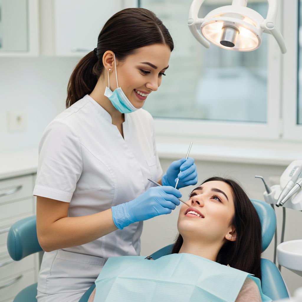 Parent providing first aid for a child's knocked-out tooth at home