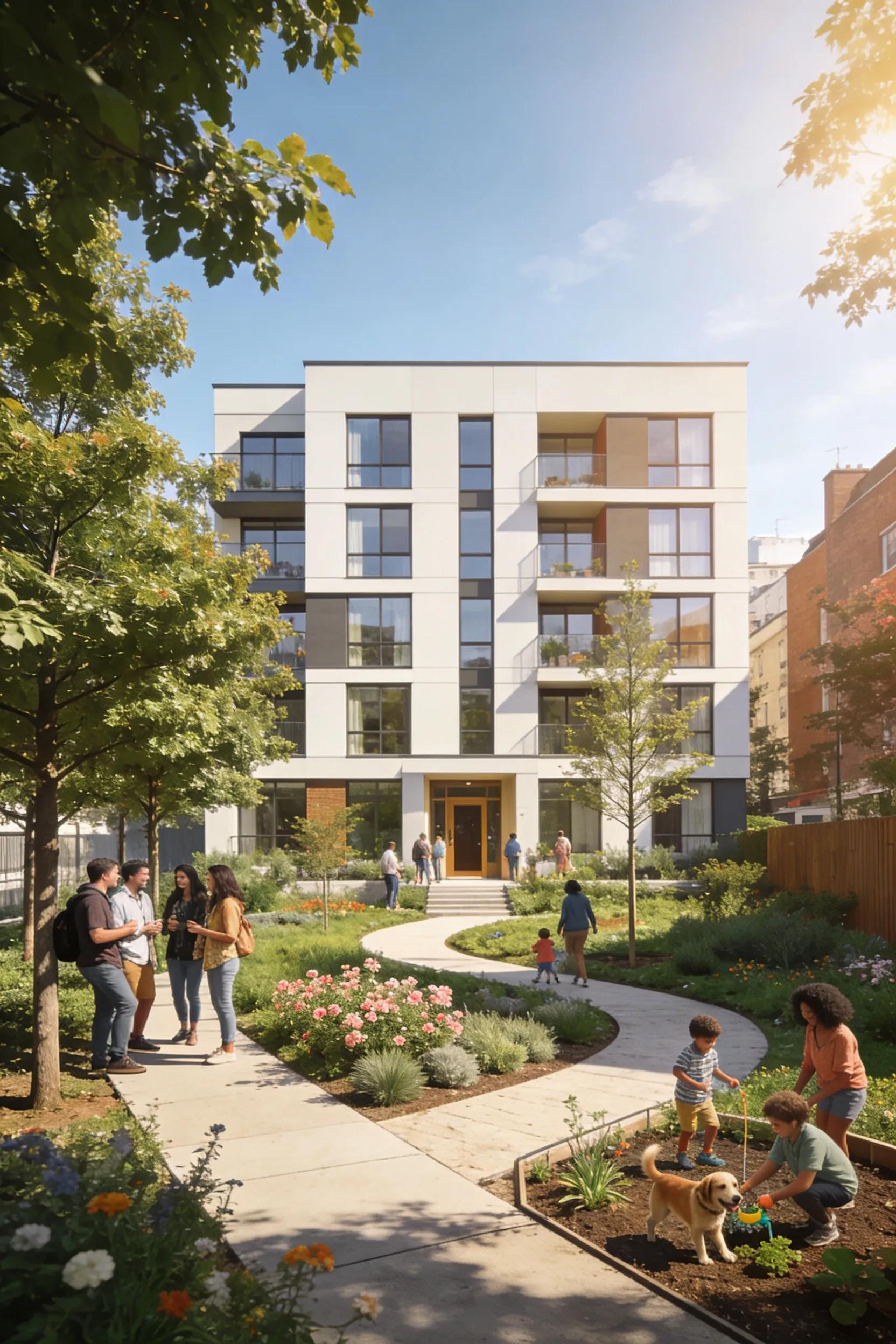 Modern apartment complex symbolizing multifamily syndications and investment potential