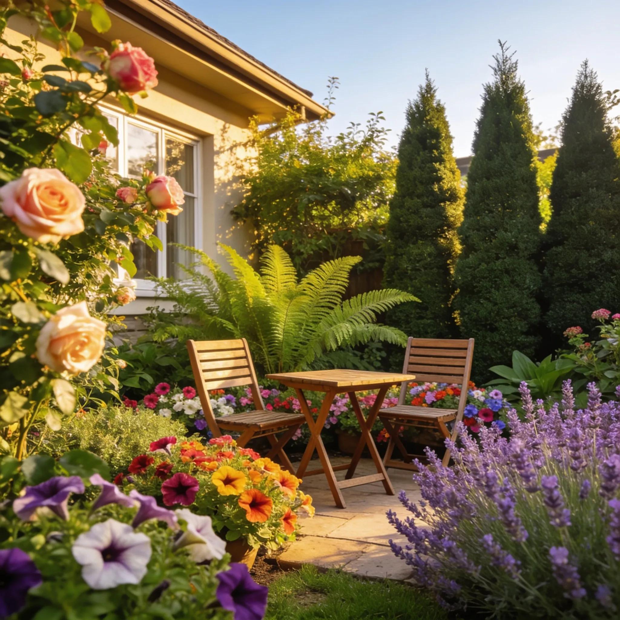 Beautiful residential plantscape enhancing outdoor aesthetics and air quality