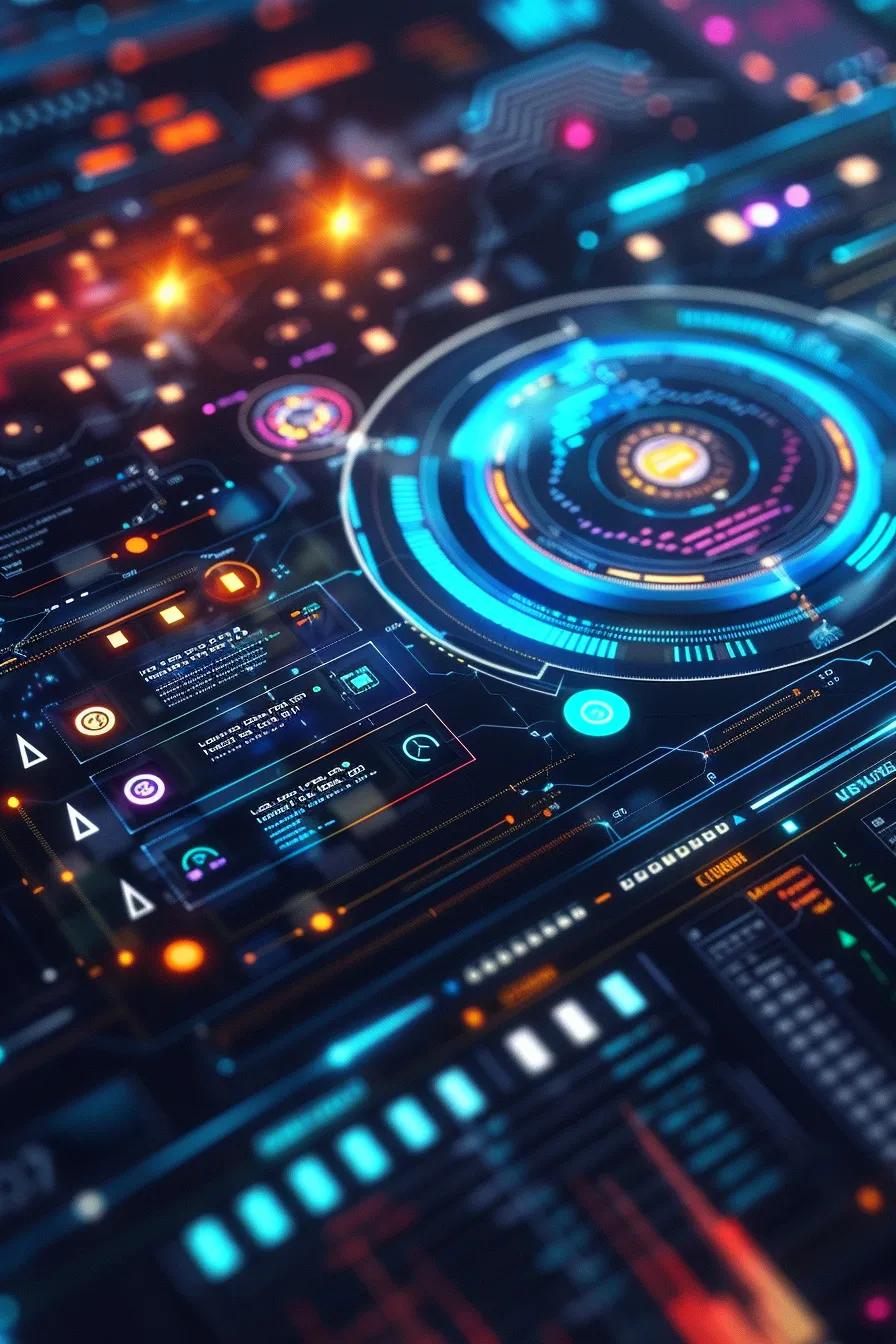 Futuristic AI interface displaying lead conversion metrics and analytics Futuristic AI interface displaying lead conversion metrics and analytics