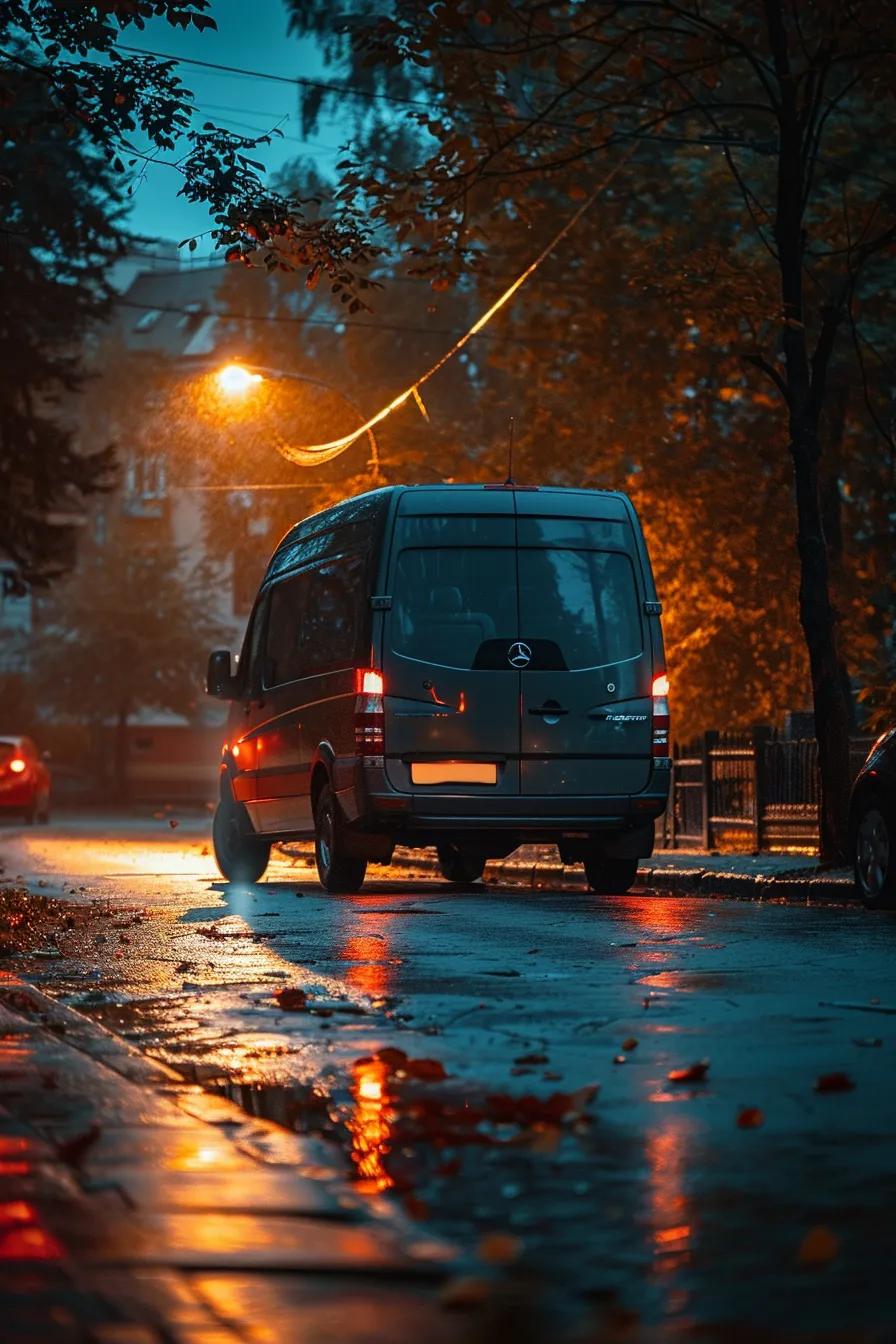 Locksmith service van at night, ready for emergency response, highlighting 24/7 availability