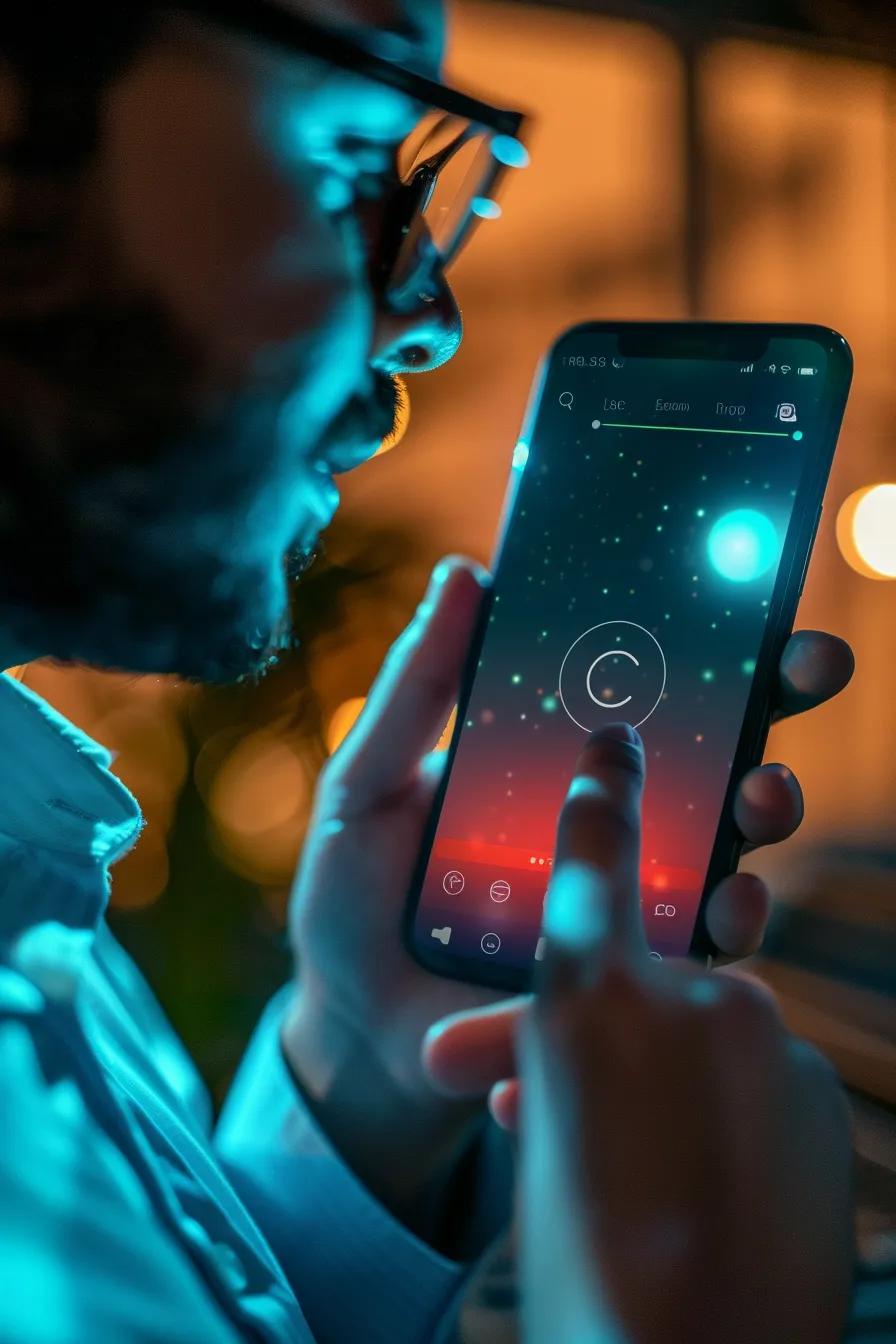 Customer interacting with a voice bot on a smartphone, showcasing AI voice automation benefits