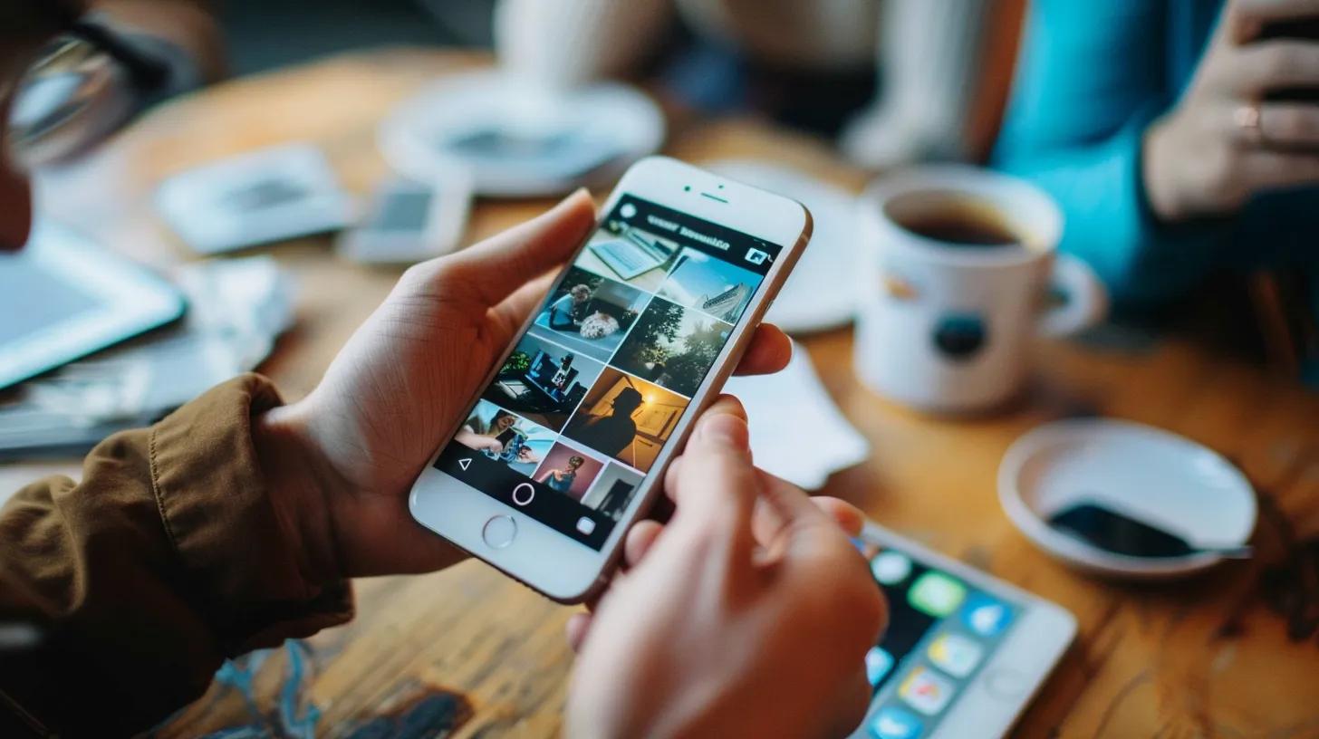 An example of a paid media distribution channel, with a sponsored ad appearing in a social media feed on a smartphone