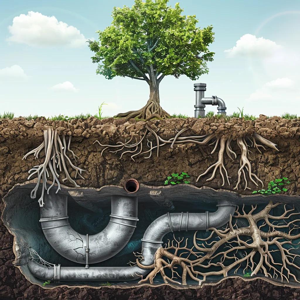 Common sewer line problems detected by camera inspections including tree roots and cracks