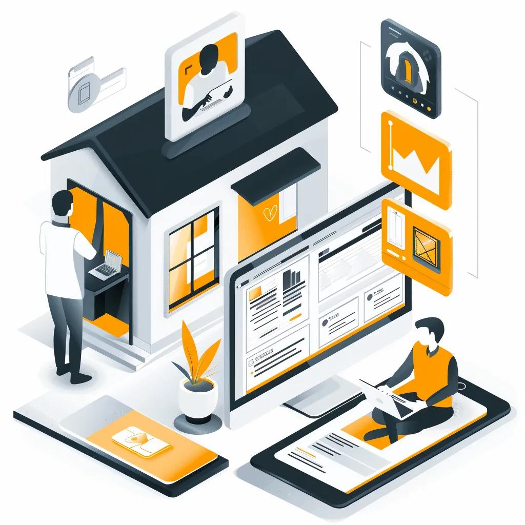Graphic showing automation improving real estate workflows