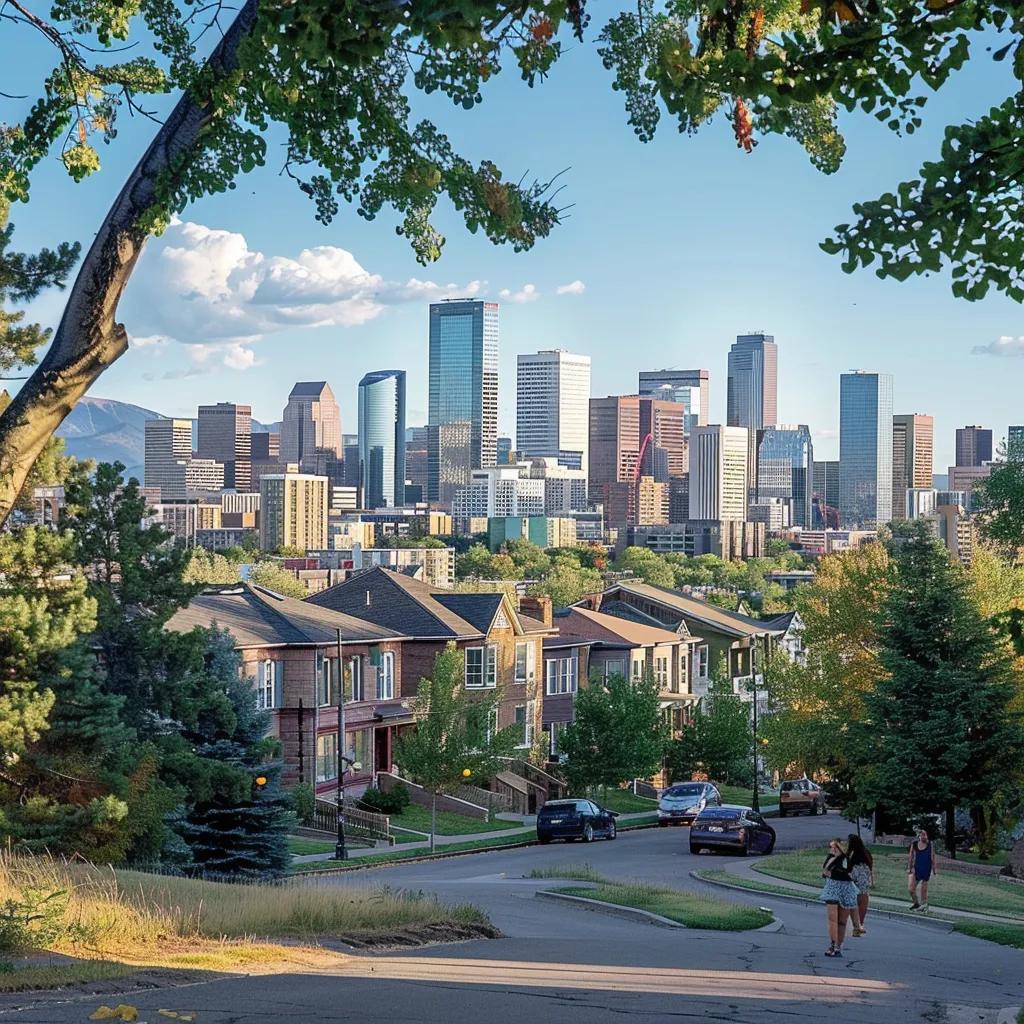 Denver skyline with residential areas illustrating the impact of inflation on local cost of living