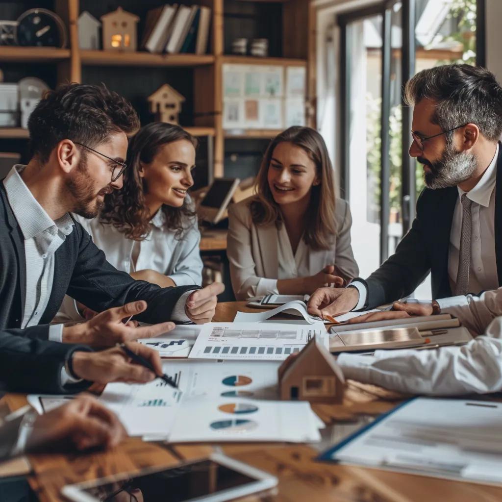 Team discussing selling options after a home valuation