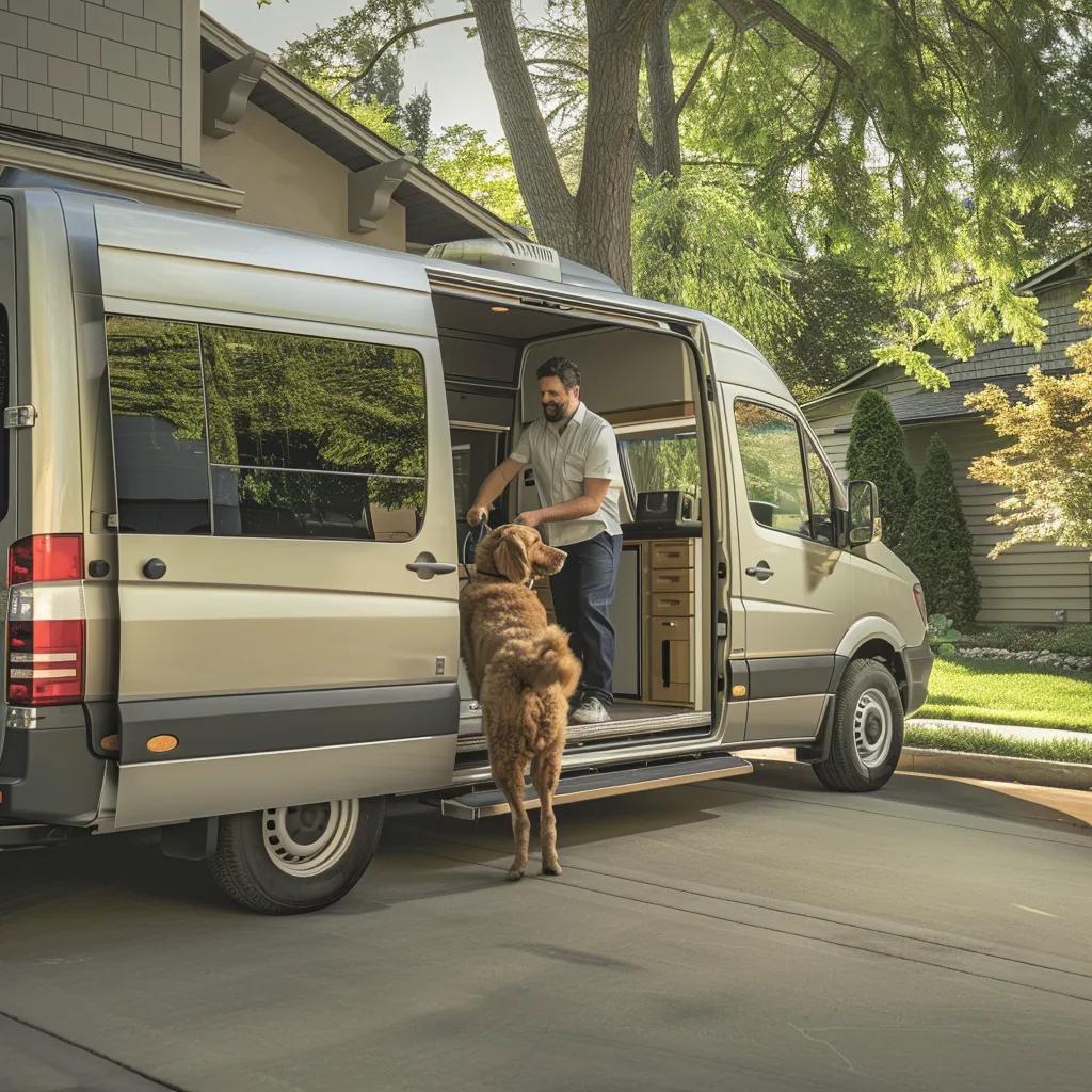 Woof Woof Mobile Grooming van offering calm, on-site nail trims