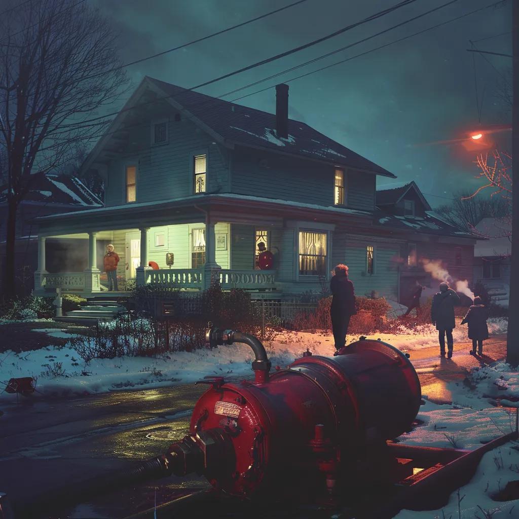 Family leaving their home after a suspected gas leak — emergency safety steps