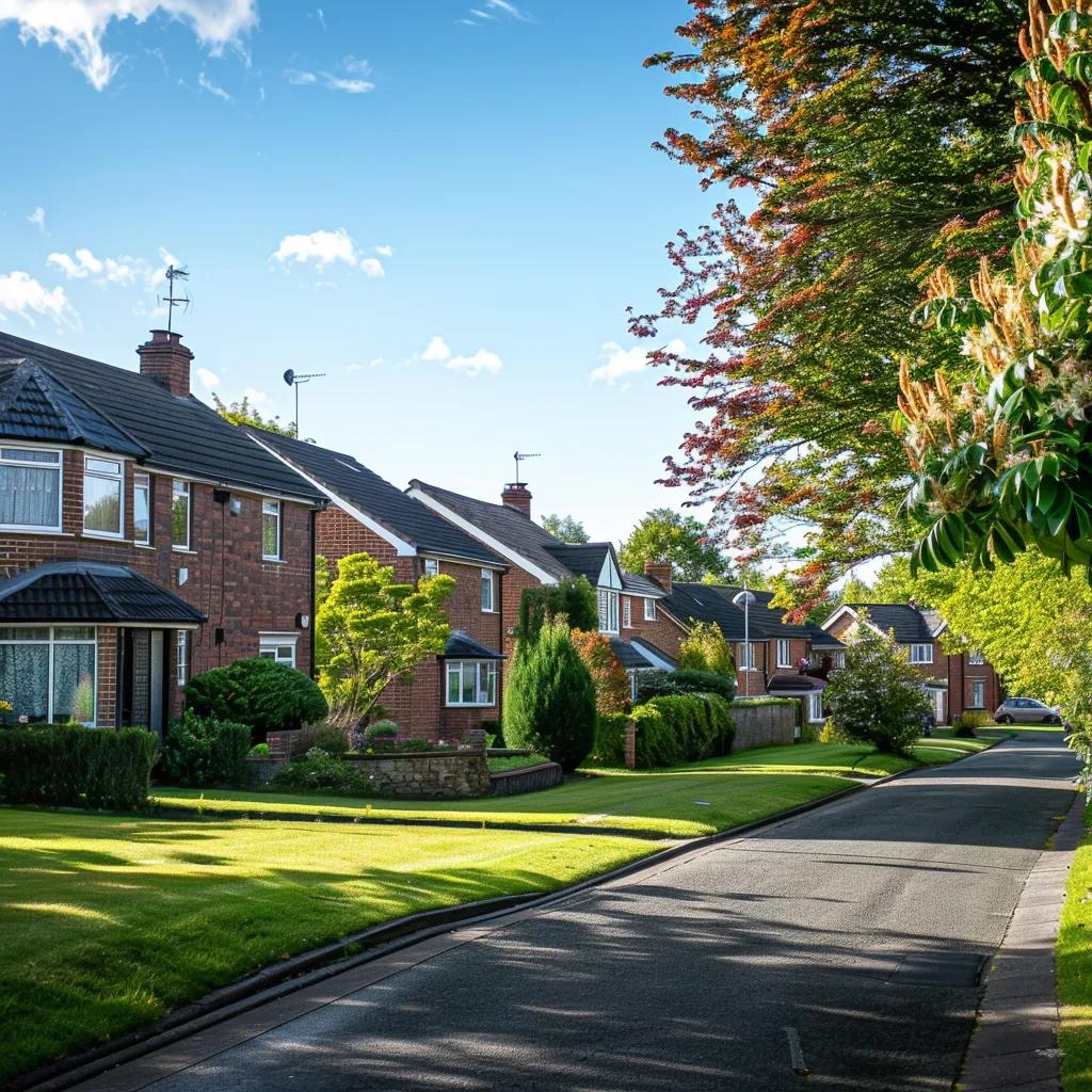 Cwmbran neighbourhood with a mix of homes and green spaces