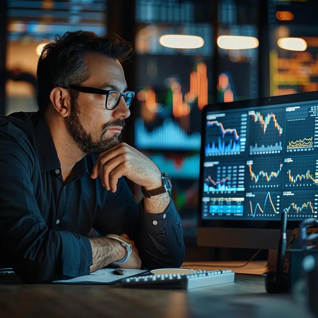 Screen showing risk metrics and charts to highlight disciplined risk control