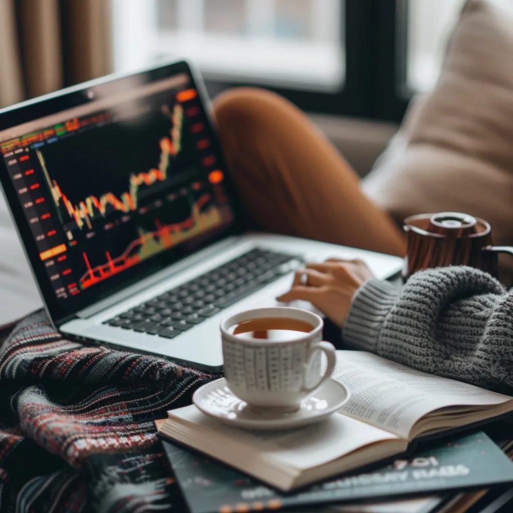 Trader reviewing continuation patterns on screen