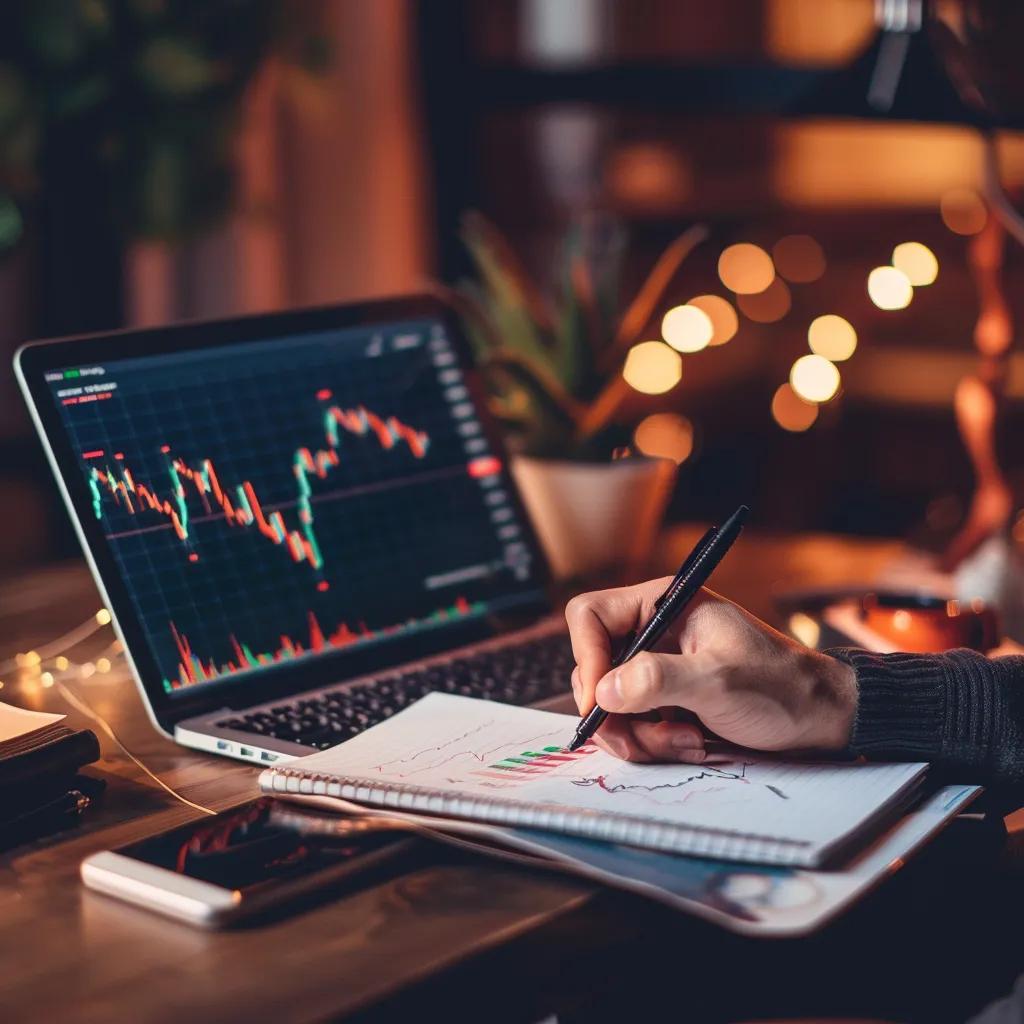 Trader sketching reversal patterns at a desk