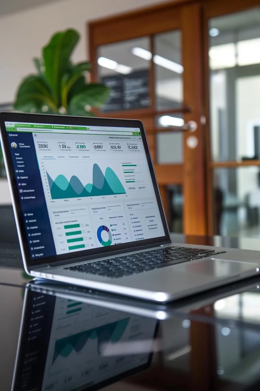 Workspace showing AI analytics on a laptop to illustrate conversion-focused AI insights