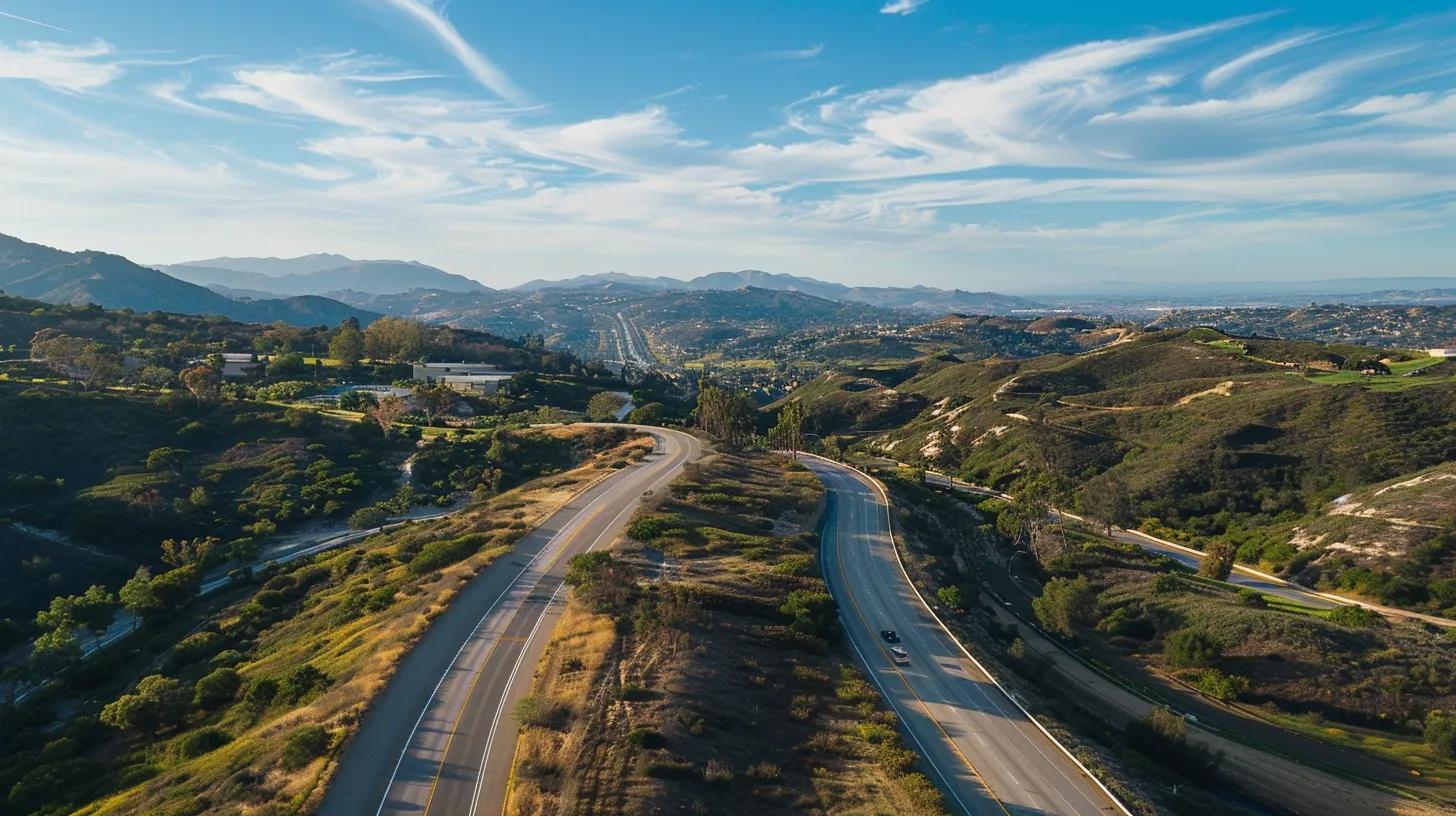 drone view of north san diego county