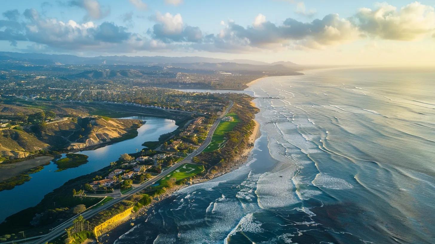 drone view of north san diego county