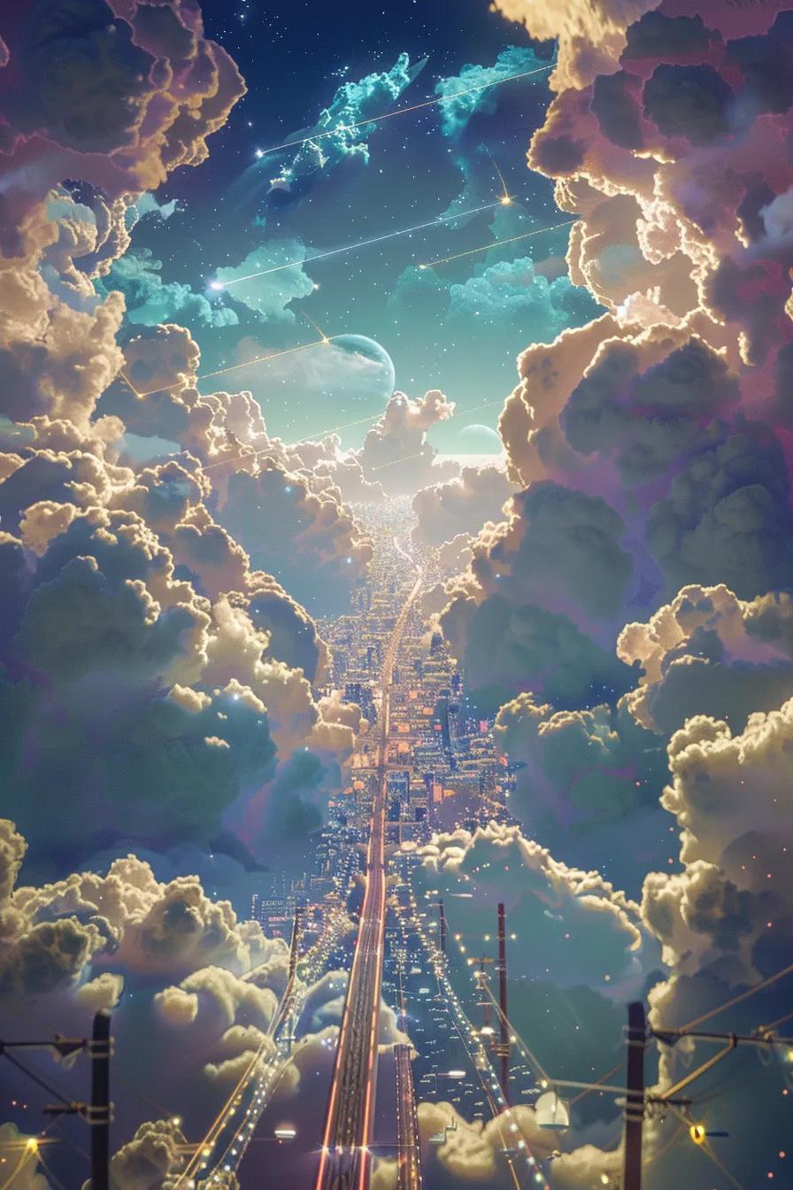 visual representation of the internet as if heaven