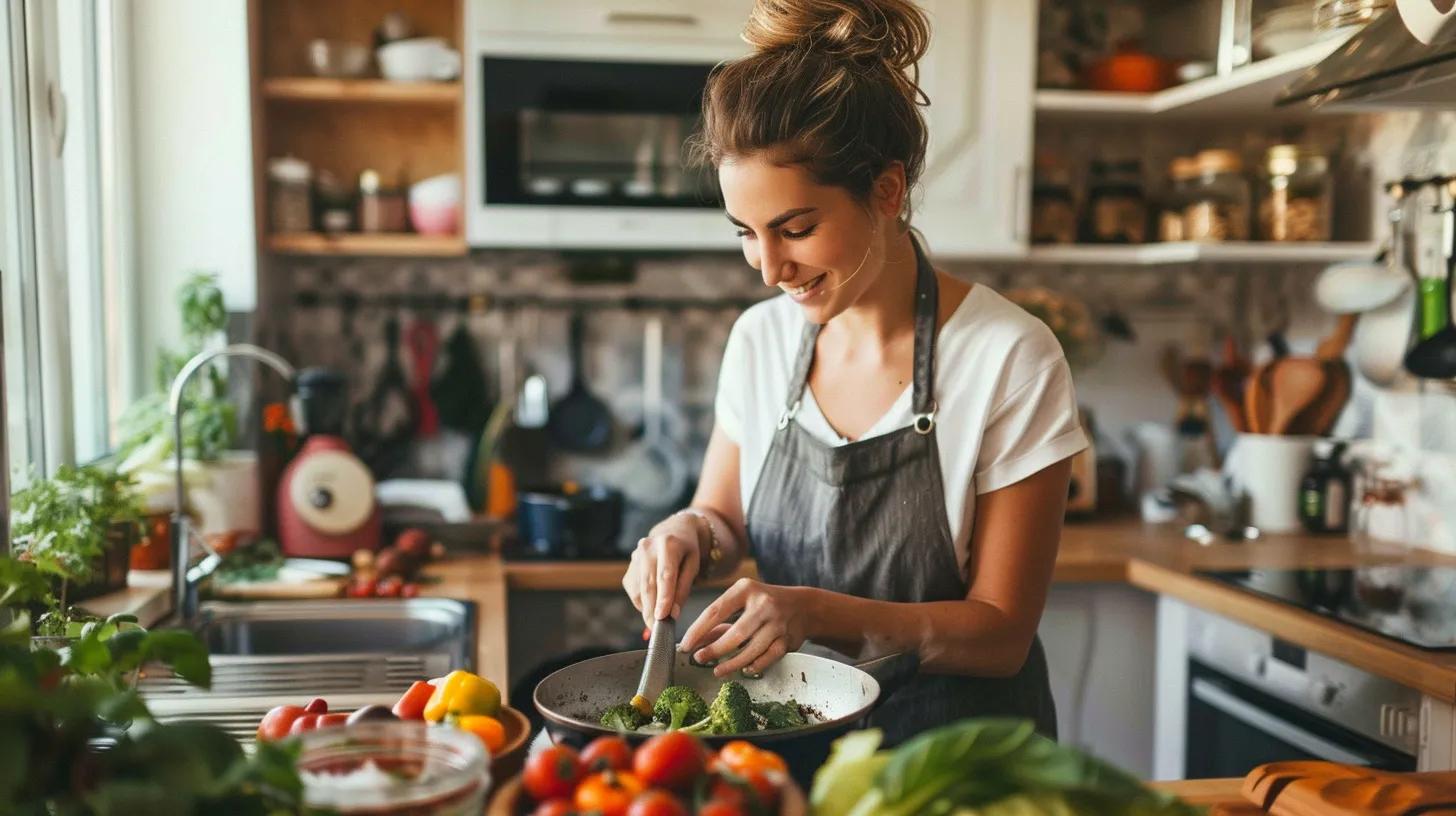 a mom cooking preparing dinner