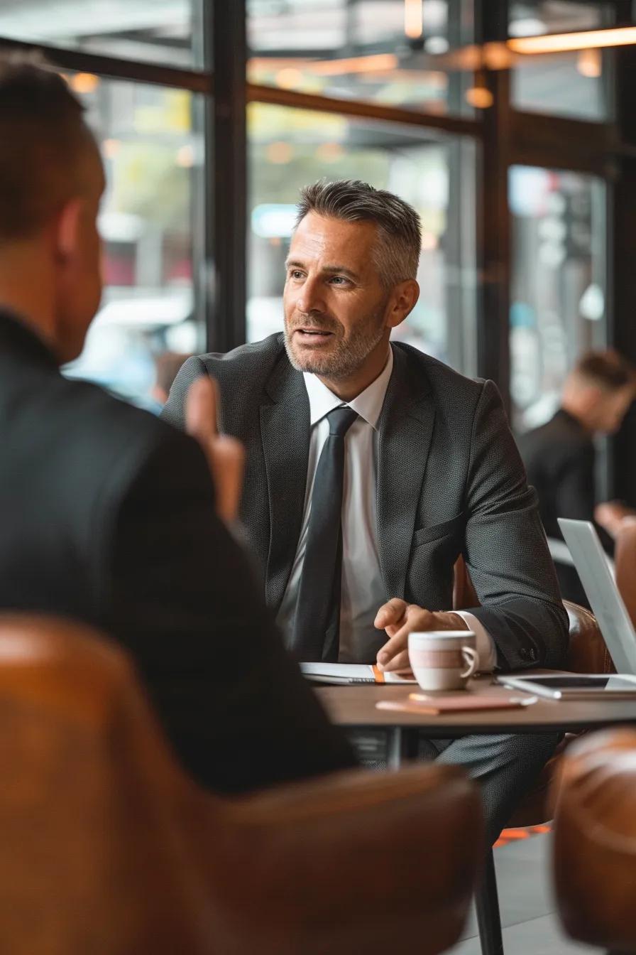 Sales conversation showing Rapport, Professionalism, and Close in action